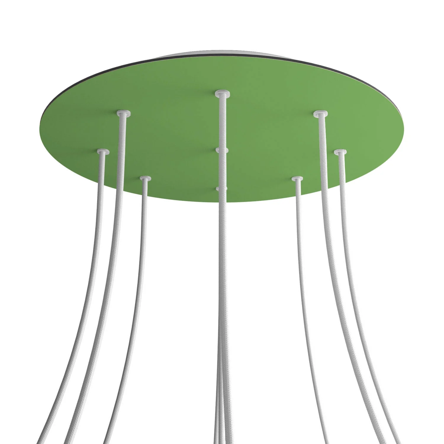 XXL Rose-One round ceiling rose, 400 mm diameter with 9 holes and 4 side holes - Meadow green