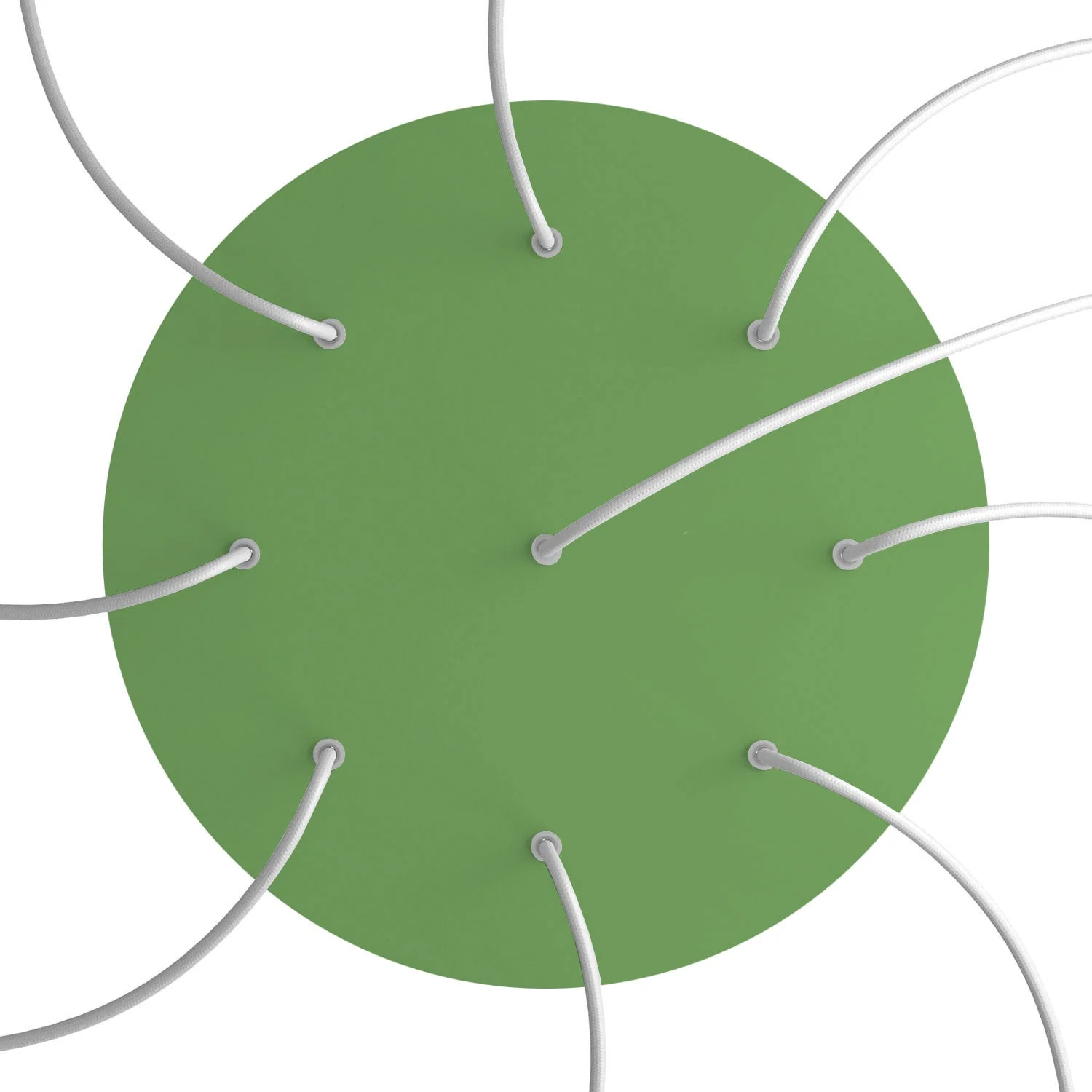 XXL Rose-One round ceiling rose, 400 mm diameter with 9 holes and 4 side holes - Meadow green - Image 2