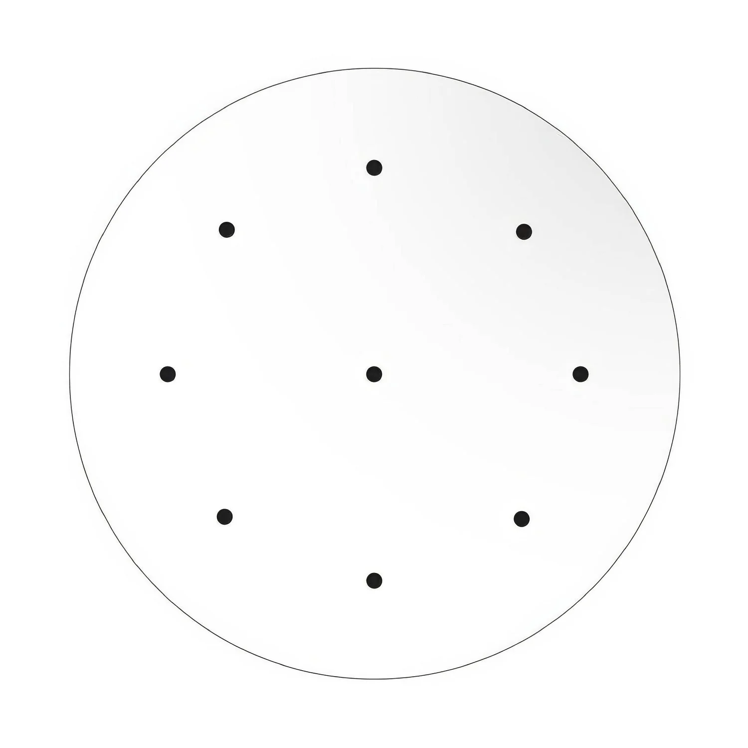 XXL Rose-One round ceiling rose, diameter 400 mm with 9 holes and 4 side holes - Matt white - Image 3