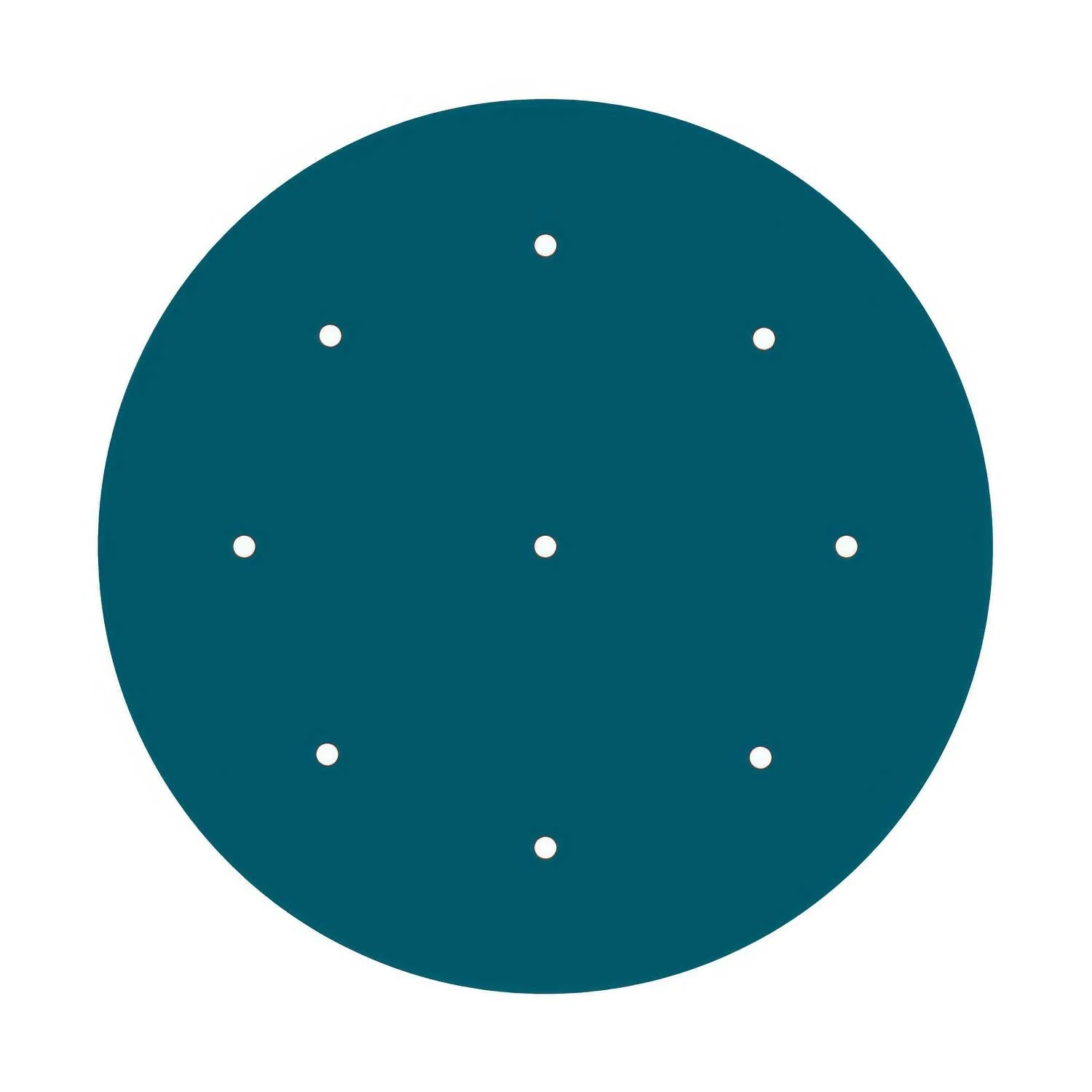 XXL Rose-One round ceiling rose, diameter 400 mm with 9 holes and 4 side holes - Petrol blue - Image 3