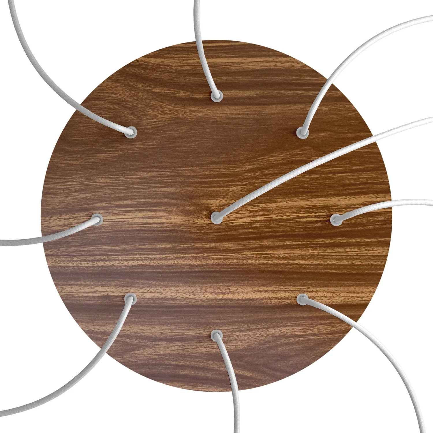 XXL Rose-One round ceiling rose, 400 mm diameter with 9 holes and 4 side holes - Wood - Image 2