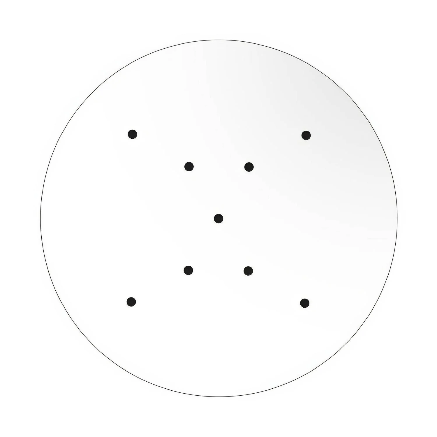 Ceiling rose XXL Rose-One round, 400 mm diameter with 9 X-shaped holes and 4 side holes – Matt white - Image 3