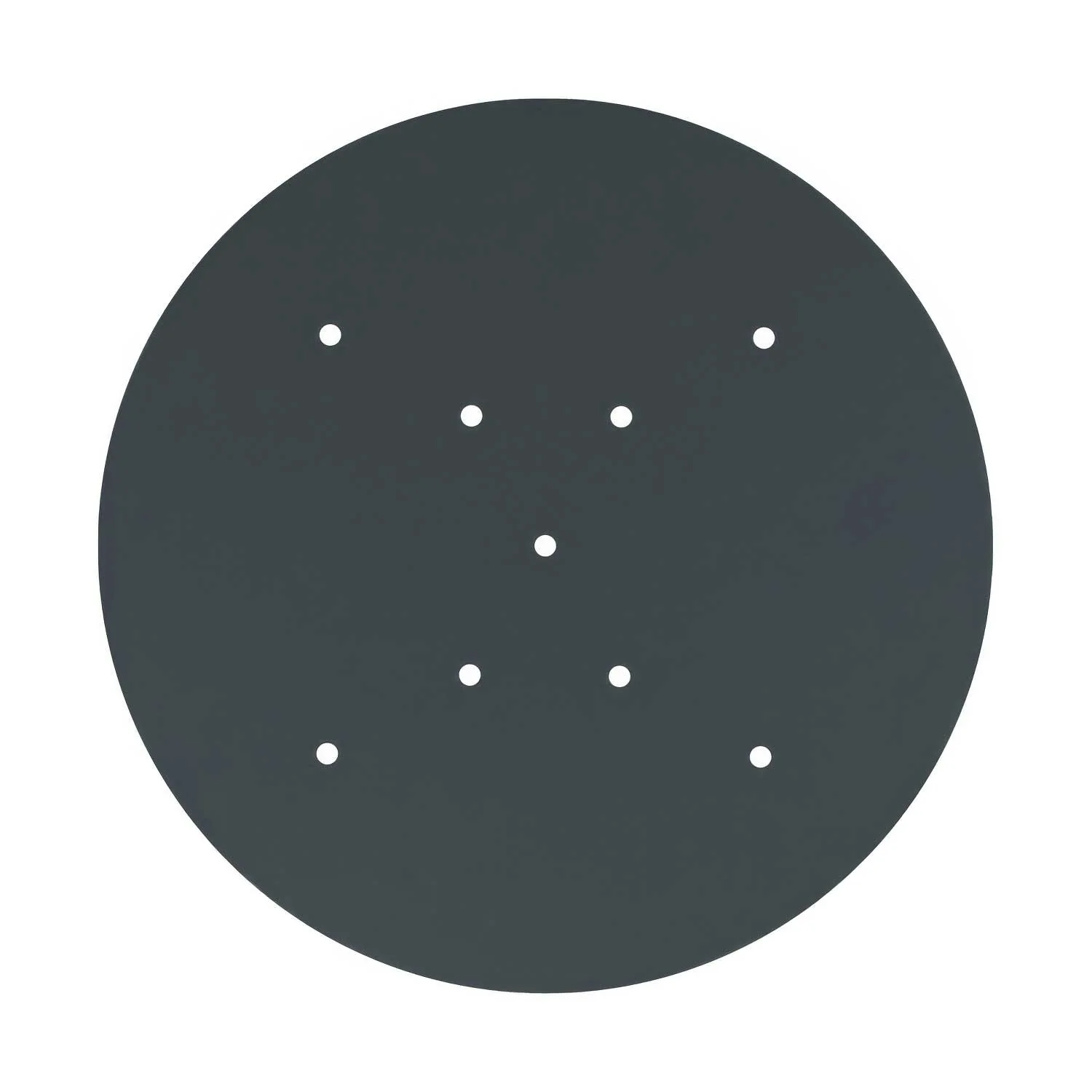 XXL Rose-One round ceiling rose, 400 mm diameter with 9 X-shaped holes and 4 side holes - Anthracite - Image 3
