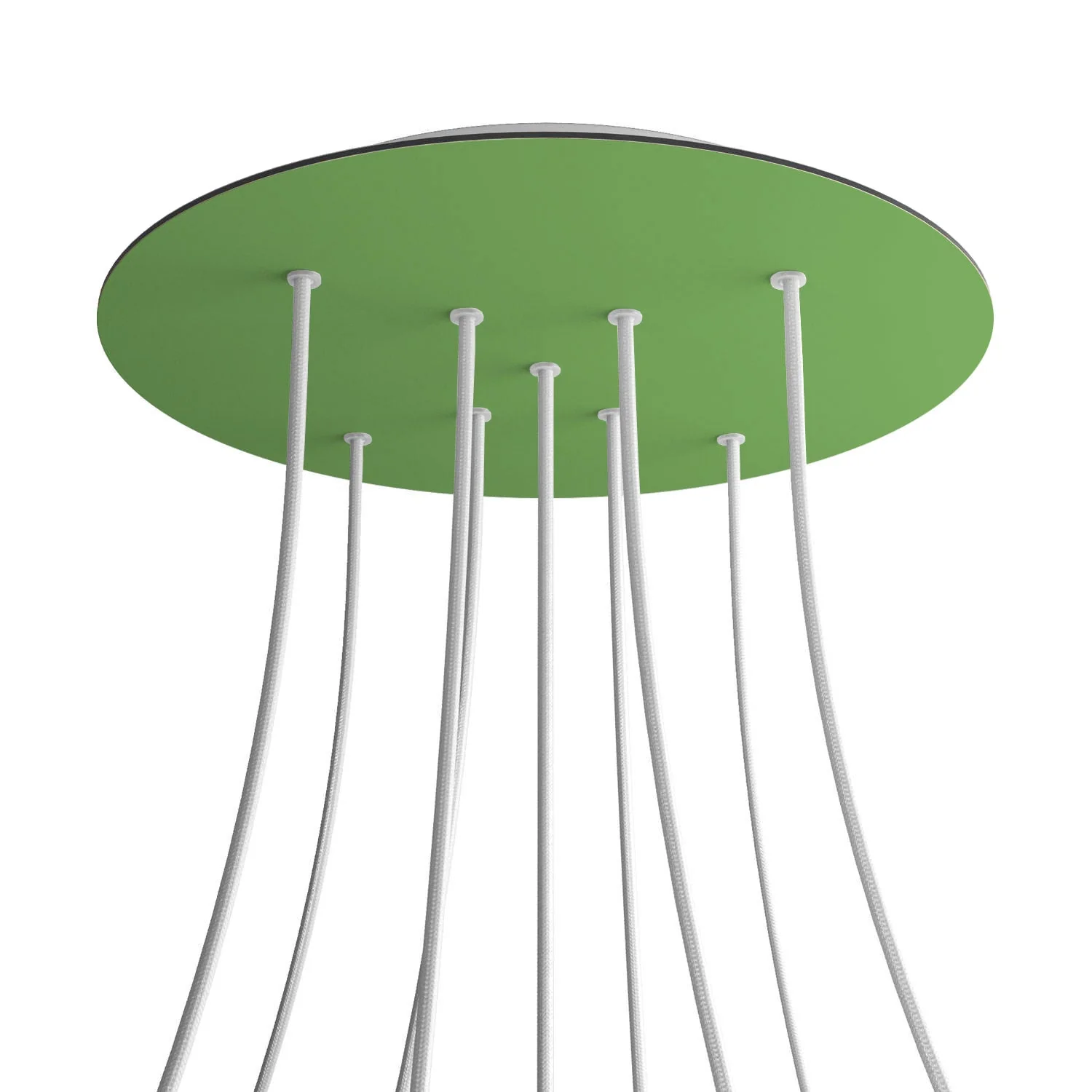 XXL Rose-One round ceiling rose, diameter 400 mm with 9 X-shaped holes and 4 side holes - Meadow green