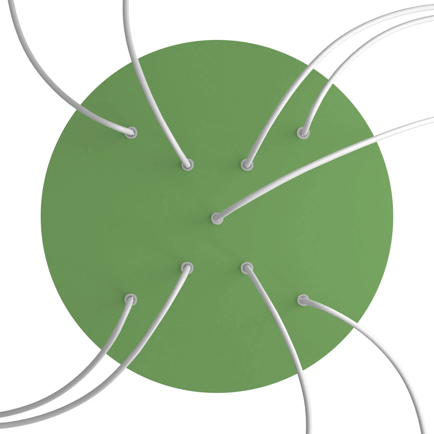 XXL Rose-One round ceiling rose, diameter 400 mm with 9 X-shaped holes and 4 side holes - Meadow green - Image 2