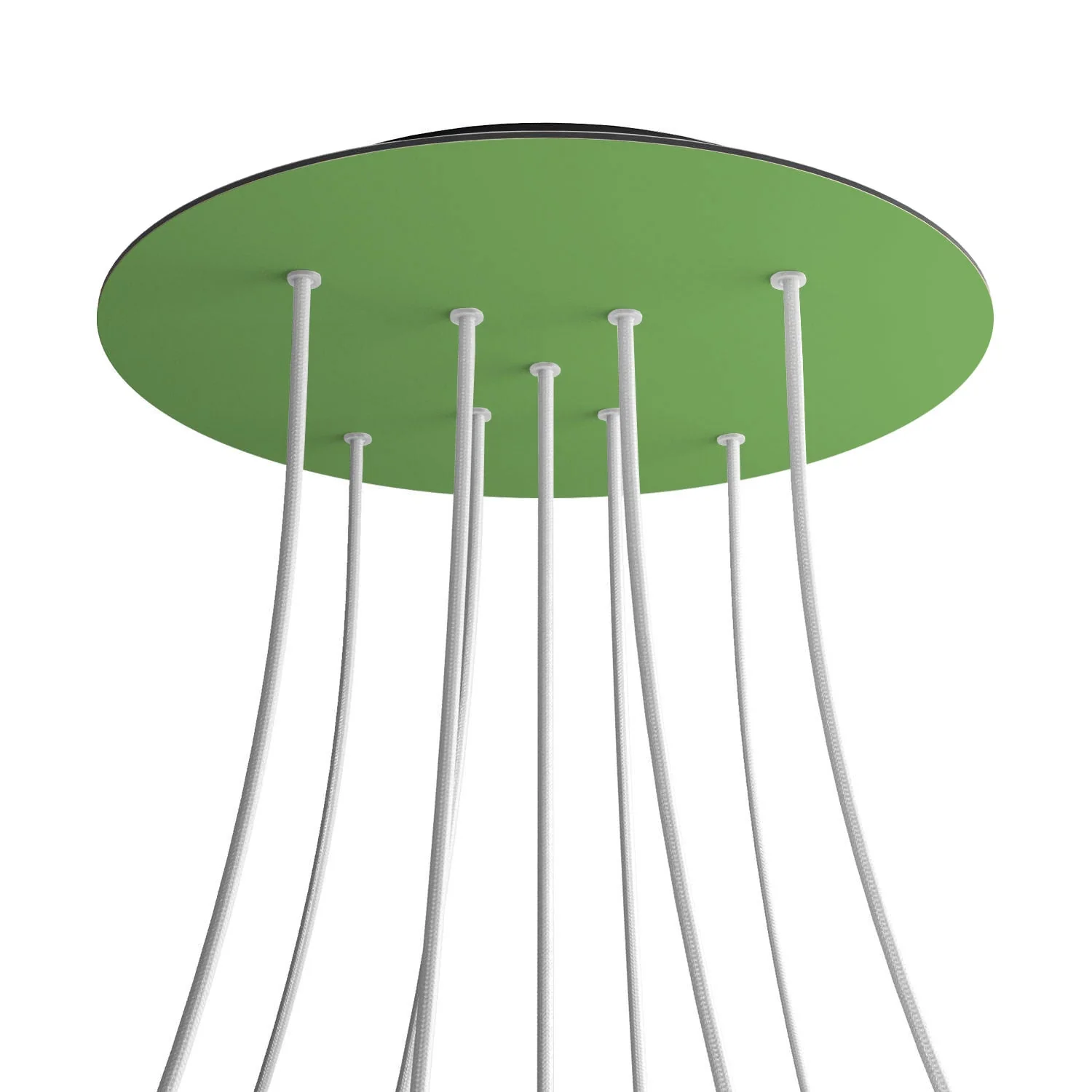 XXL Rose-One round ceiling rose, diameter 400 mm with 9 X-shaped holes and 4 side holes - Meadow green - Image 8