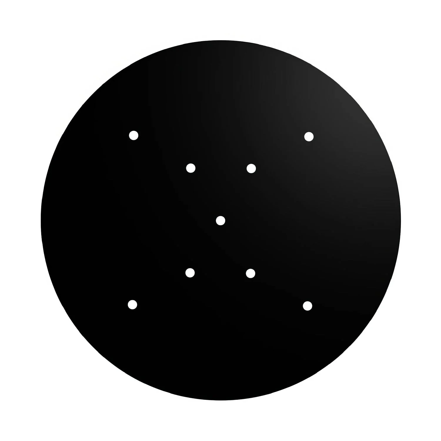 XXL Ceiling rose Rose-One round, diameter 400 mm with 9 X-shaped holes and 4 side holes - Matt black - Image 3