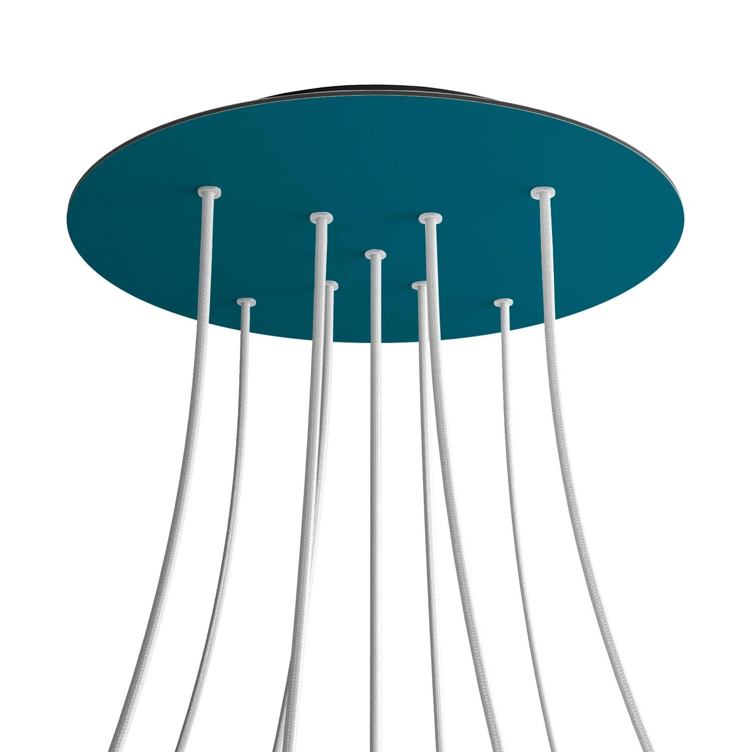 XXL Rose-One round ceiling rose, 400 mm diameter with 9 X-shaped holes and 4 side holes - Petrol - Image 8