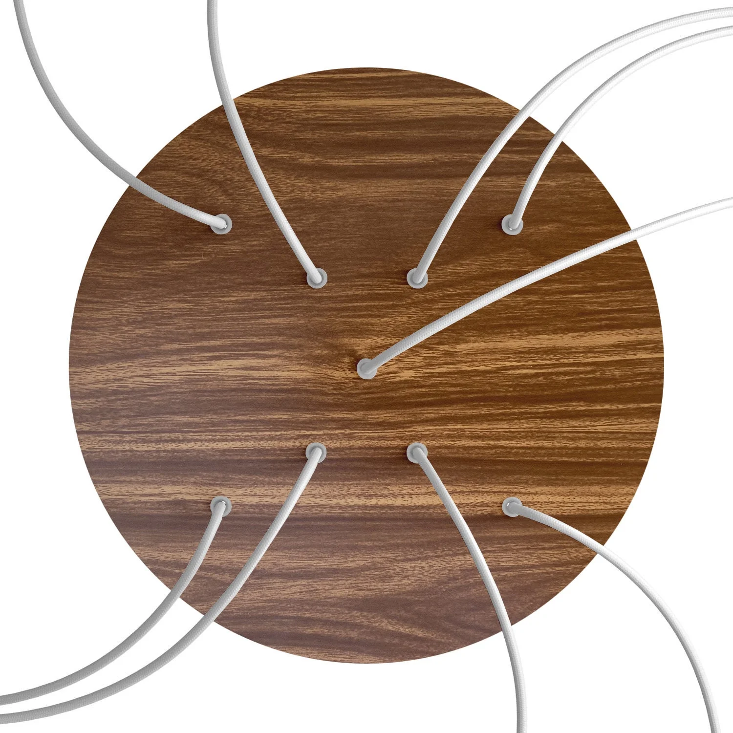 XXL Rose-One round ceiling rose, diameter 400 mm with 9 X-shaped holes and 4 side holes - Wood - Image 2