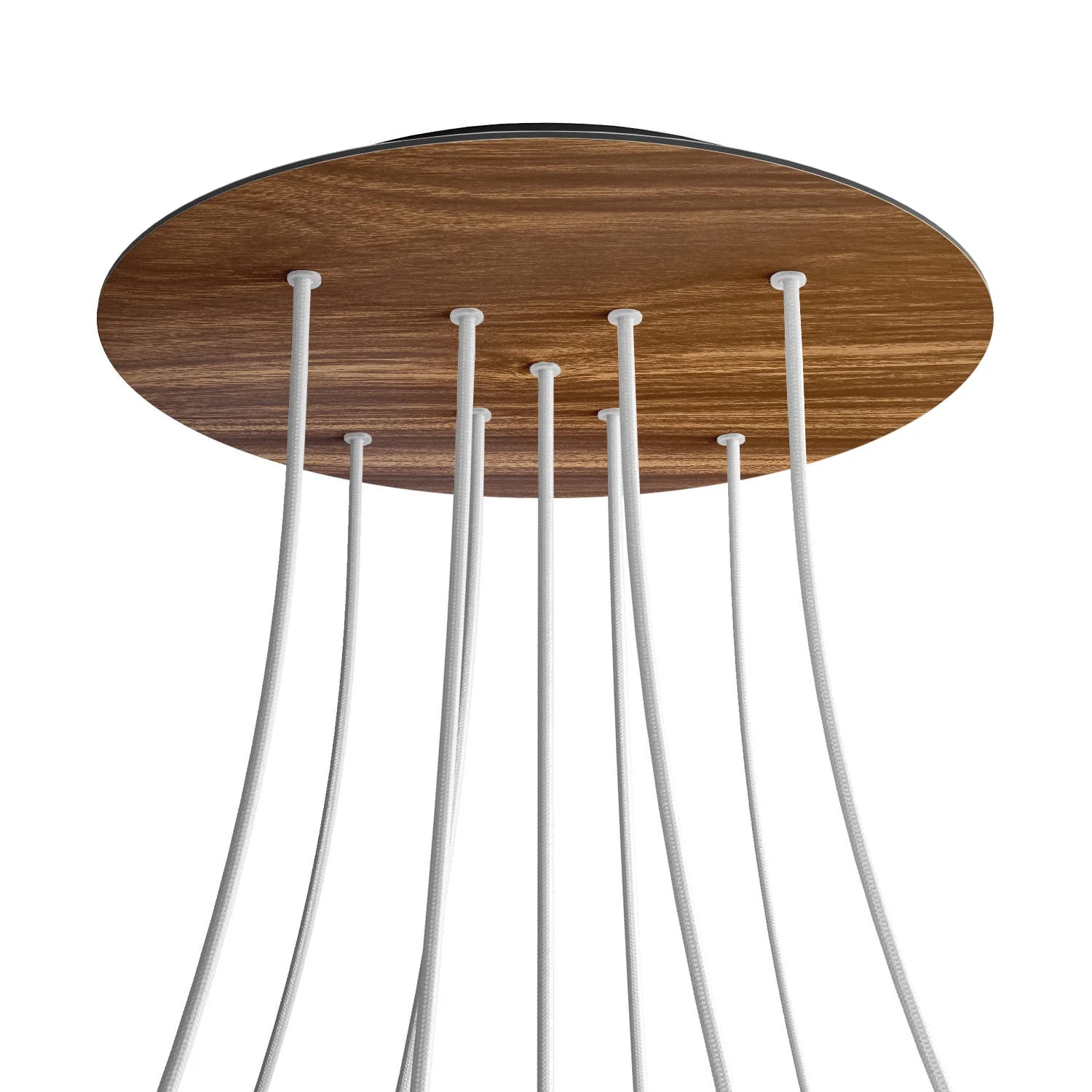 XXL Rose-One round ceiling rose, diameter 400 mm with 9 X-shaped holes and 4 side holes - Wood - Image 8