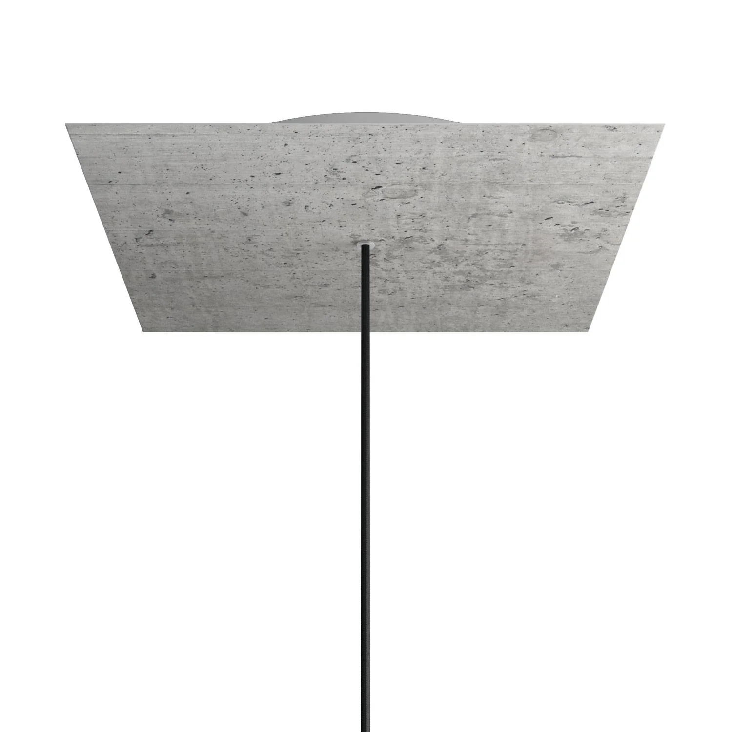 XXL Rose-One square ceiling rose, 400 mm with 1 hole and 4 side holes - Cement