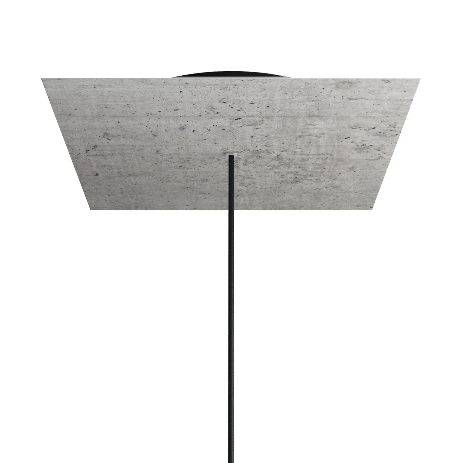 XXL Rose-One square ceiling rose, 400 mm with 1 hole and 4 side holes - Cement - Image 8