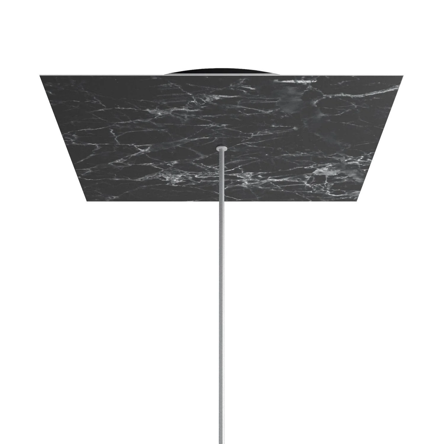 XXL Square Ceiling rose Rose-One, 400 mm with 1 hole and 4 side holes - Marquina Marble - Image 8