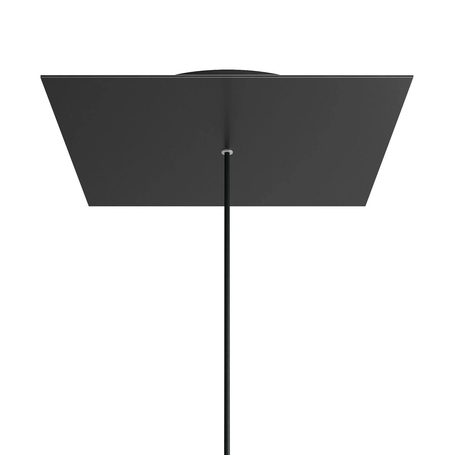 XXL Rose-One square ceiling rose, 400 mm with 1 hole and 4 side holes - Matt black - Image 8