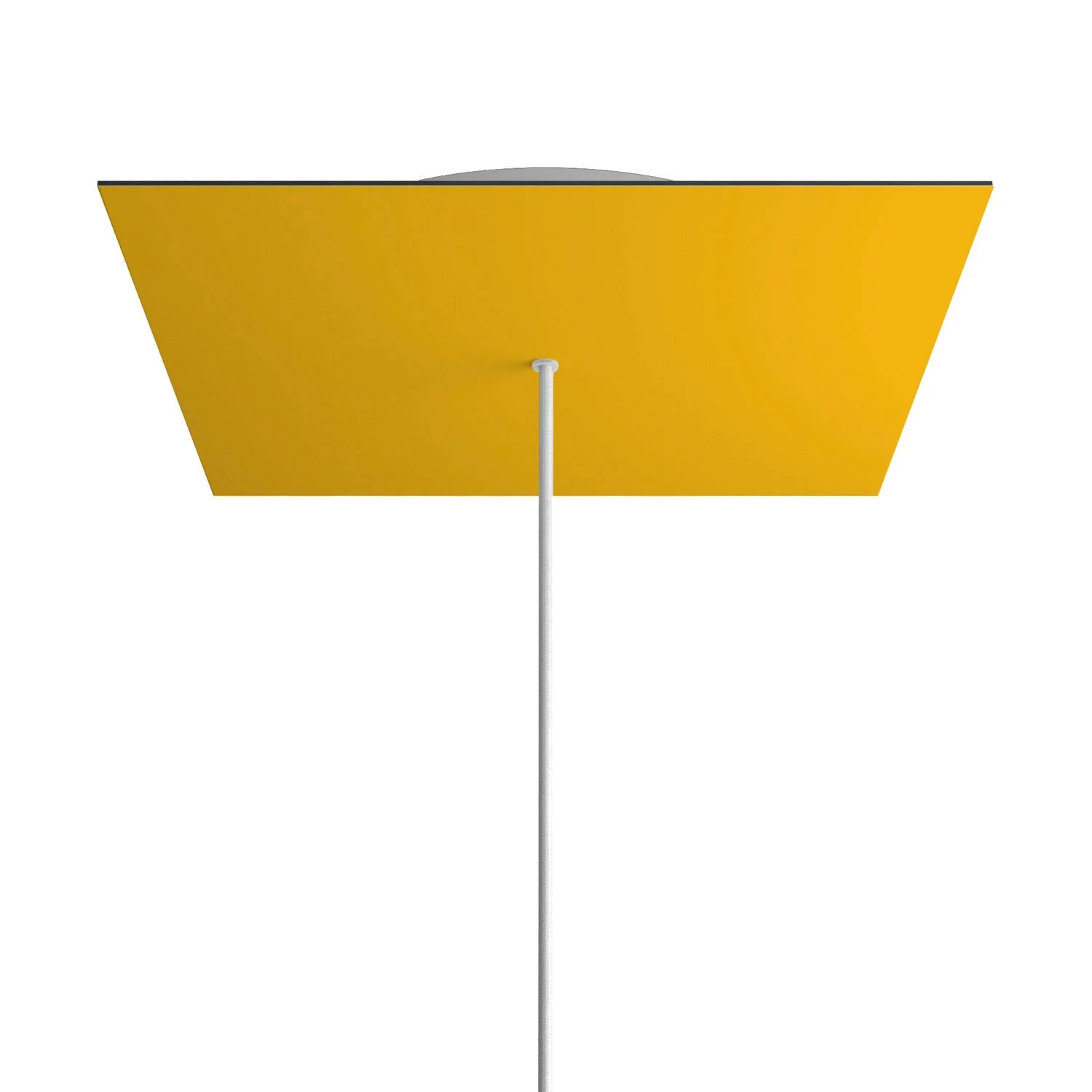 XXL Rose-One square ceiling rose, 400 mm with 1 hole and 4 side holes - Mustard