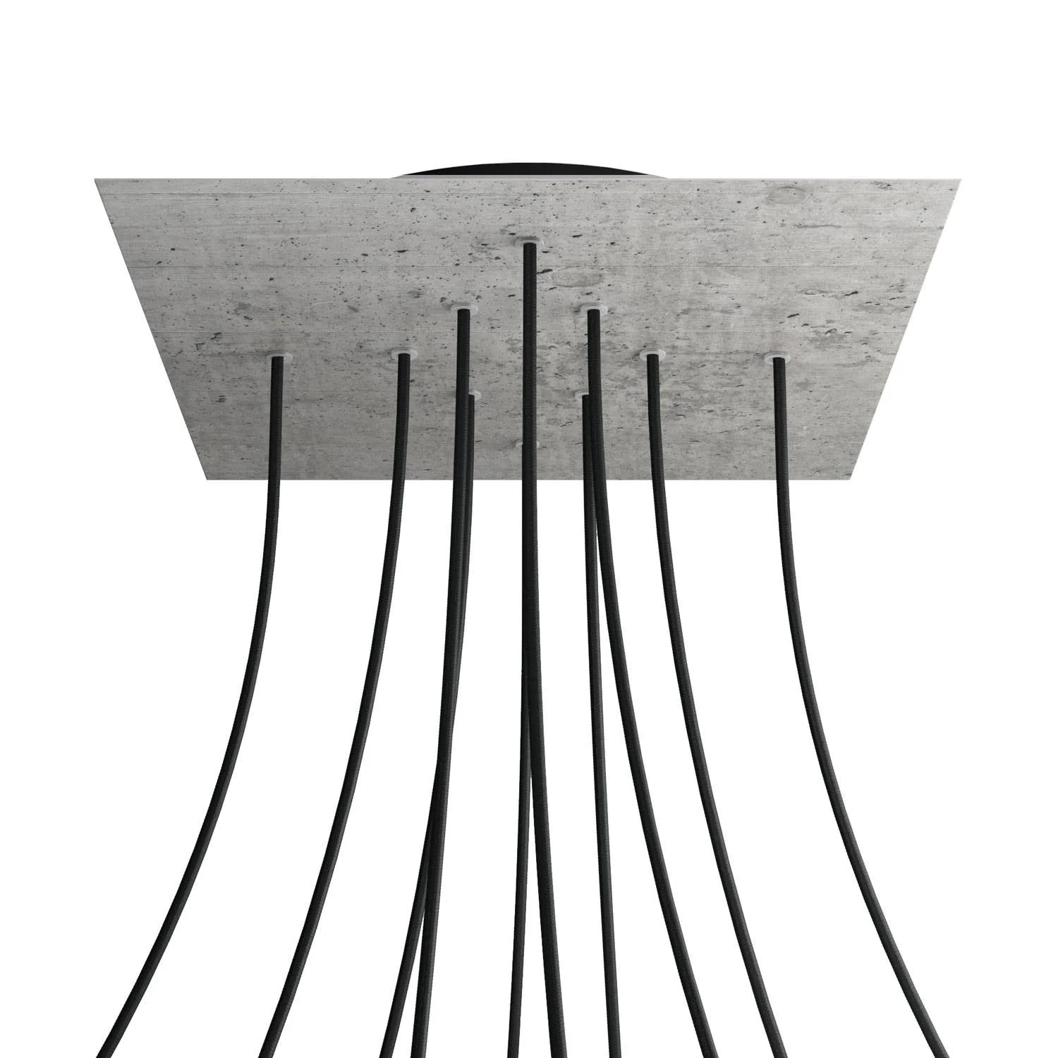XXL Rose-One square ceiling rose, 400 mm with 10 holes and 4 side holes - Concrete - Image 8