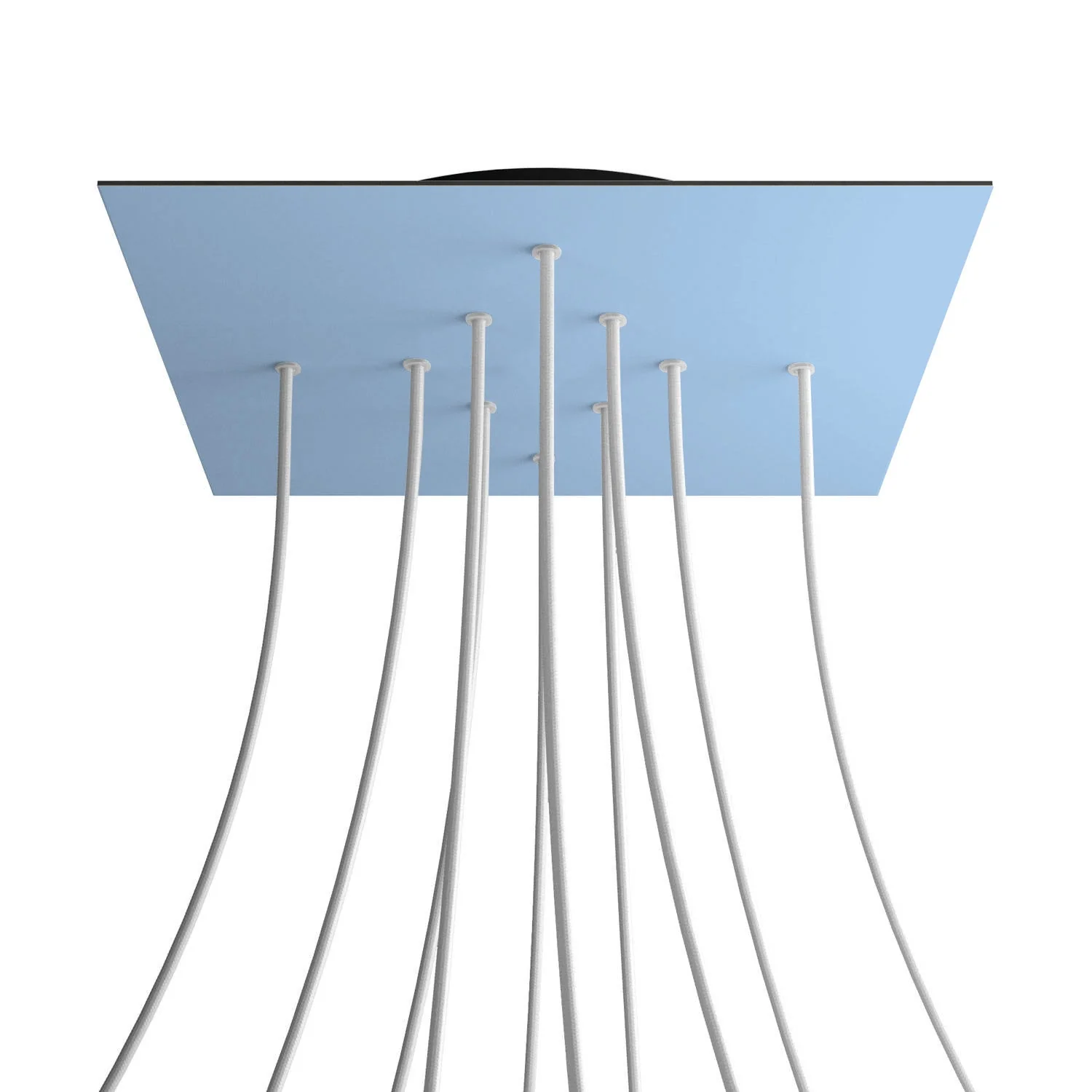 XXL Rose-One square ceiling rose, 400 mm with 10 holes and 4 side holes - Powder blue - Image 8