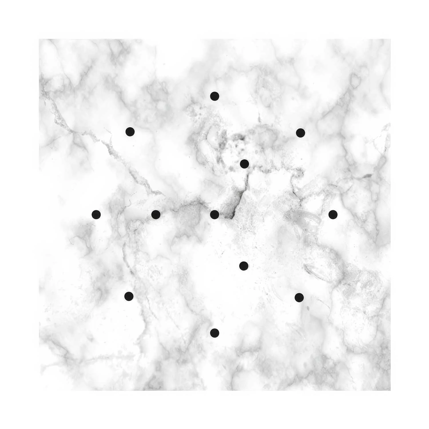 Ceiling rose XXL Rose-One square, 400 mm with 12 holes and 4 side holes - Carrara Marble - Image 3