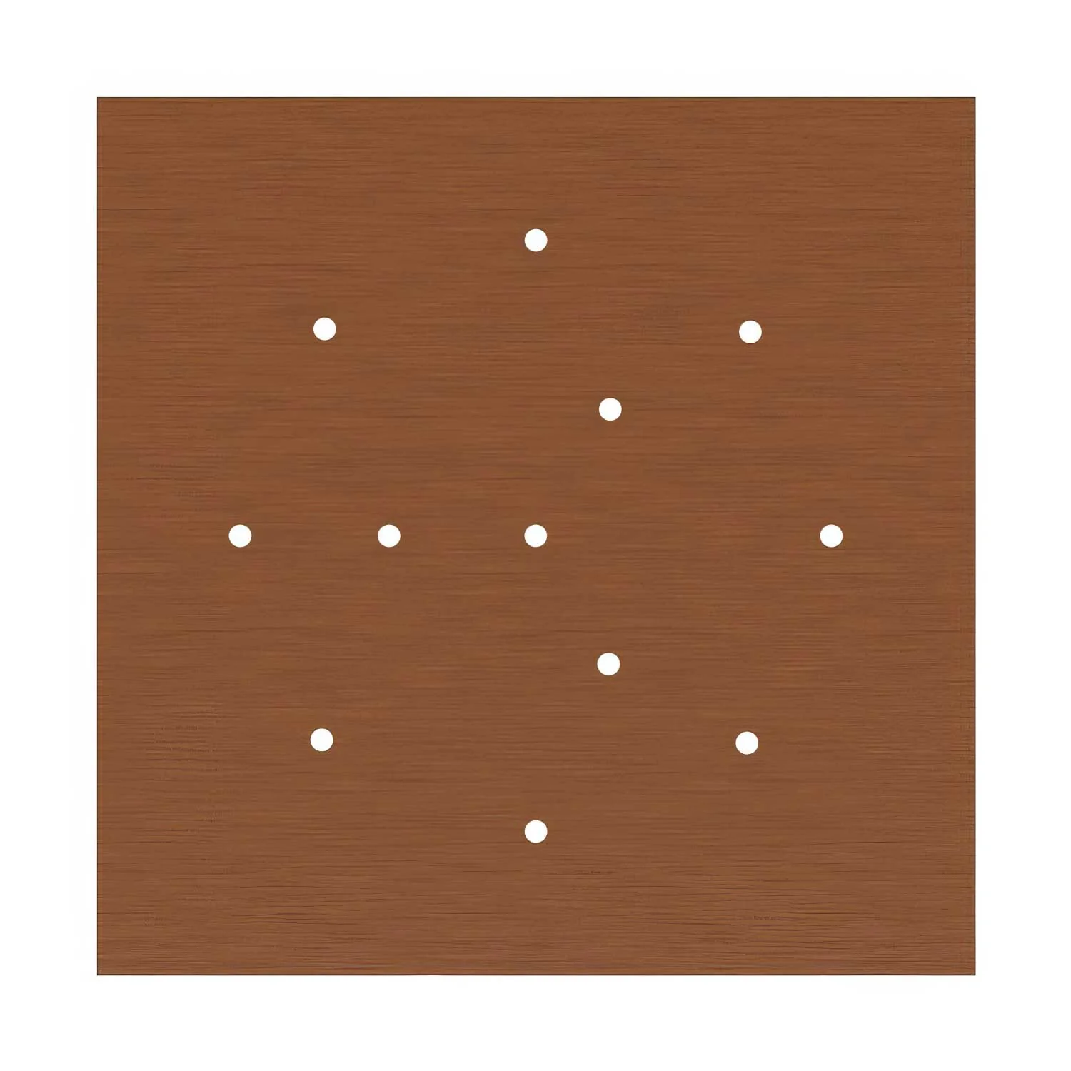 XXL Rose-One square ceiling rose, 400 mm with 12 holes and 4 side holes - Satin copper Dibond - Image 3