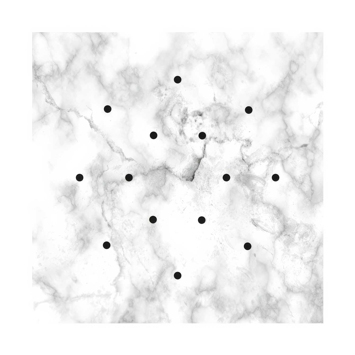 XXL Rose-One square ceiling rose, 400 mm with 14 holes and 4 side holes - Carrara marble - Image 3