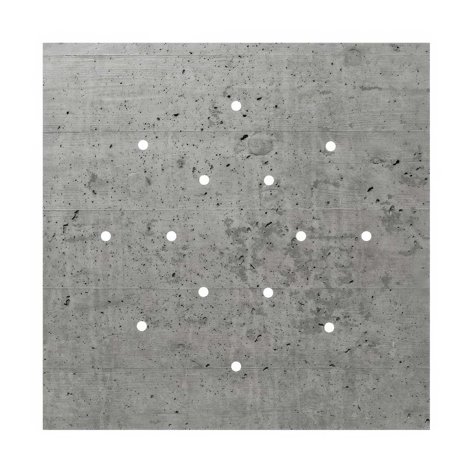 XXL Ceiling rose Rose-One square, 400 mm with 14 holes and 4 side holes - Cement - Image 3