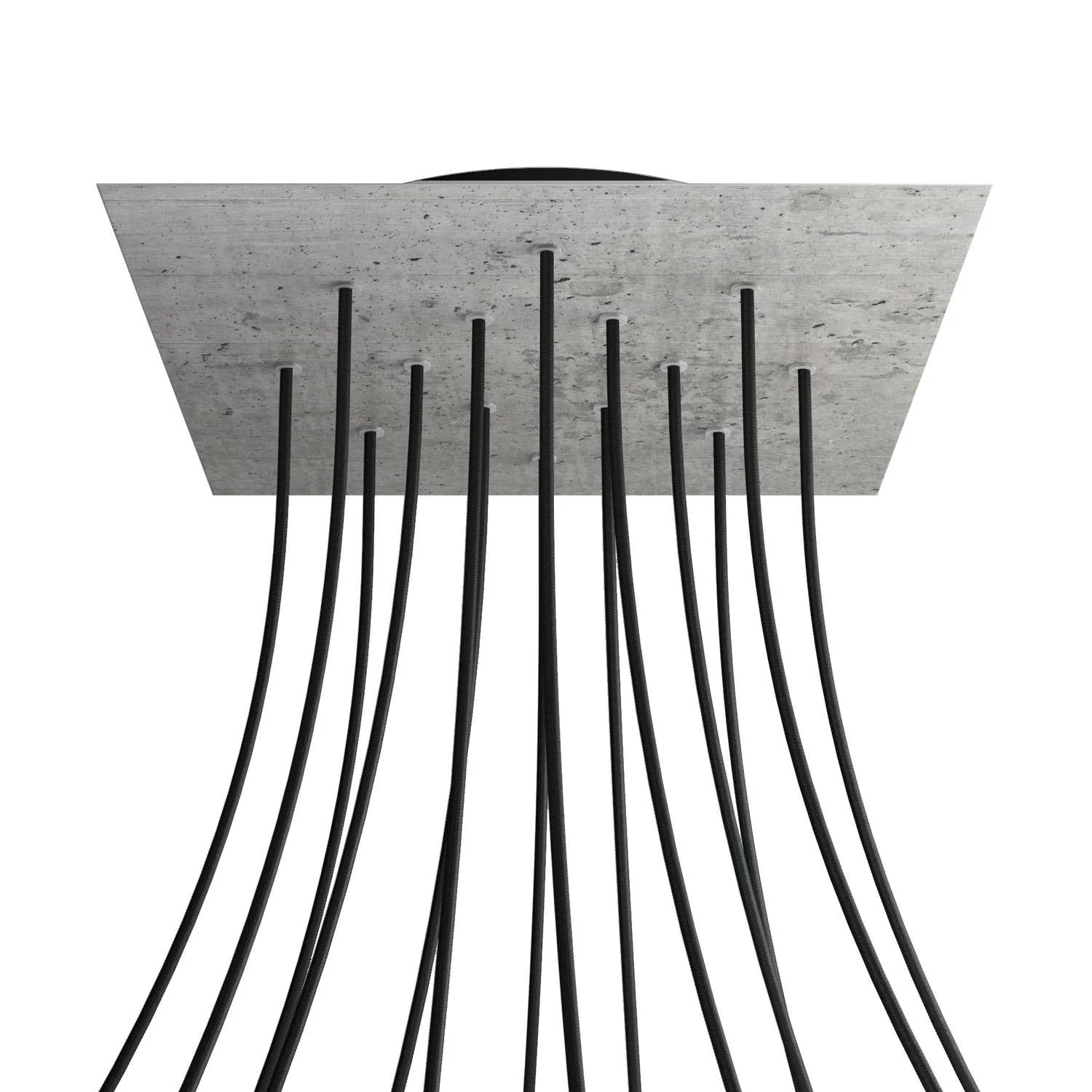 XXL Ceiling rose Rose-One square, 400 mm with 14 holes and 4 side holes - Cement - Image 8