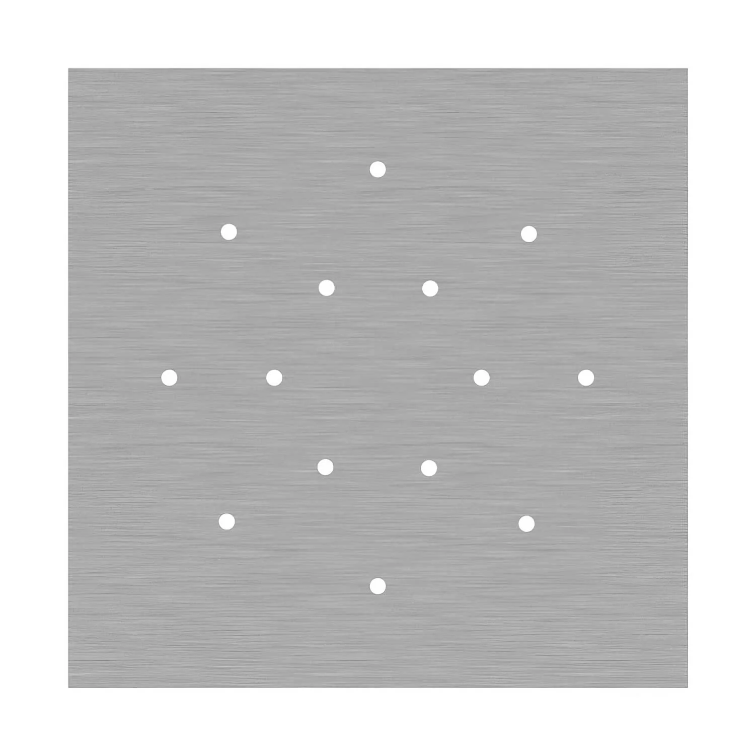 XXL Rose-One square ceiling rose, 400 mm with 14 holes and 4 side holes - Satin-finish Dibond Steel - Image 3
