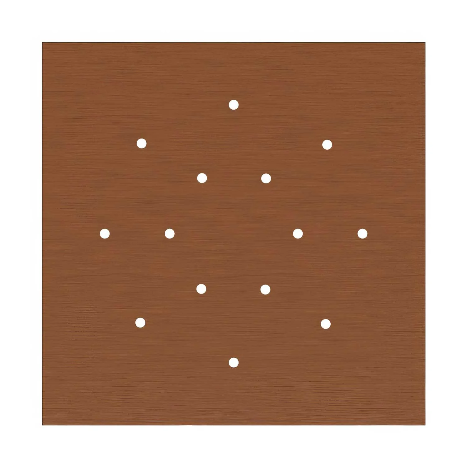 XXL Rose-One square ceiling rose, 400 mm with 14 holes and 4 side holes - Satin copper Dibond - Image 3
