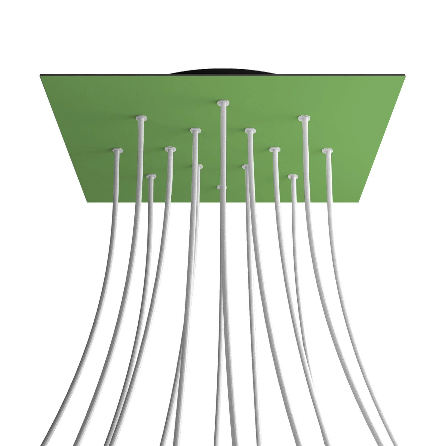 XXL Ceiling rose Rose-One square, 400 mm with 14 holes and 4 side holes - Meadow green - Image 8