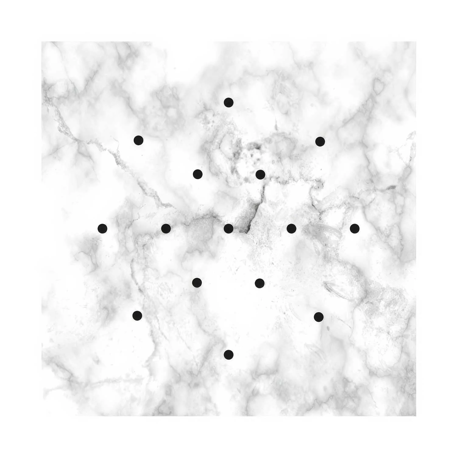 XXL Rose-One square ceiling rose, 400 mm with 15 holes and 4 side holes - Carrara marble - Image 3