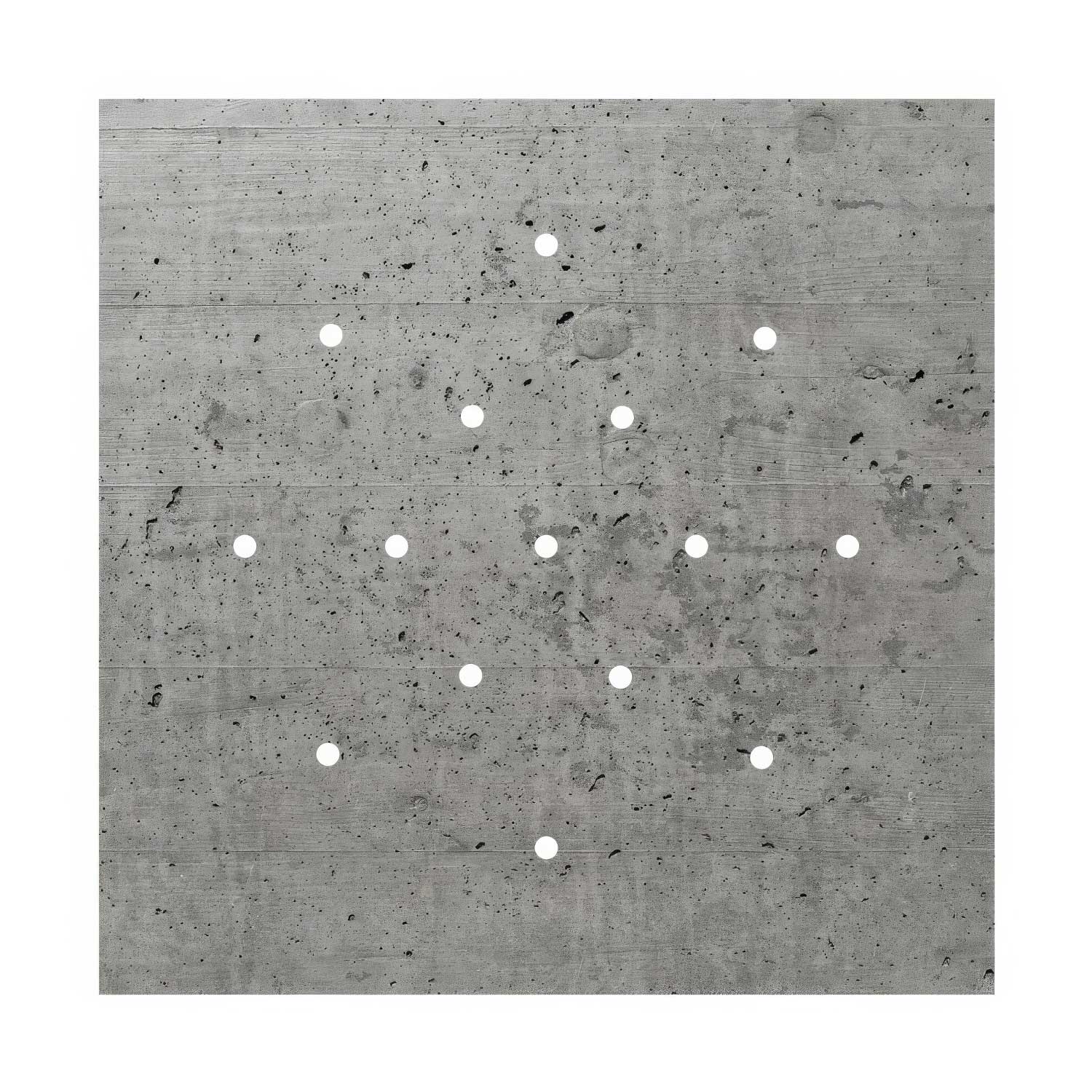XXL Rose-One square ceiling rose, 400 mm with 15 holes and 4 side holes - Cement - Image 3