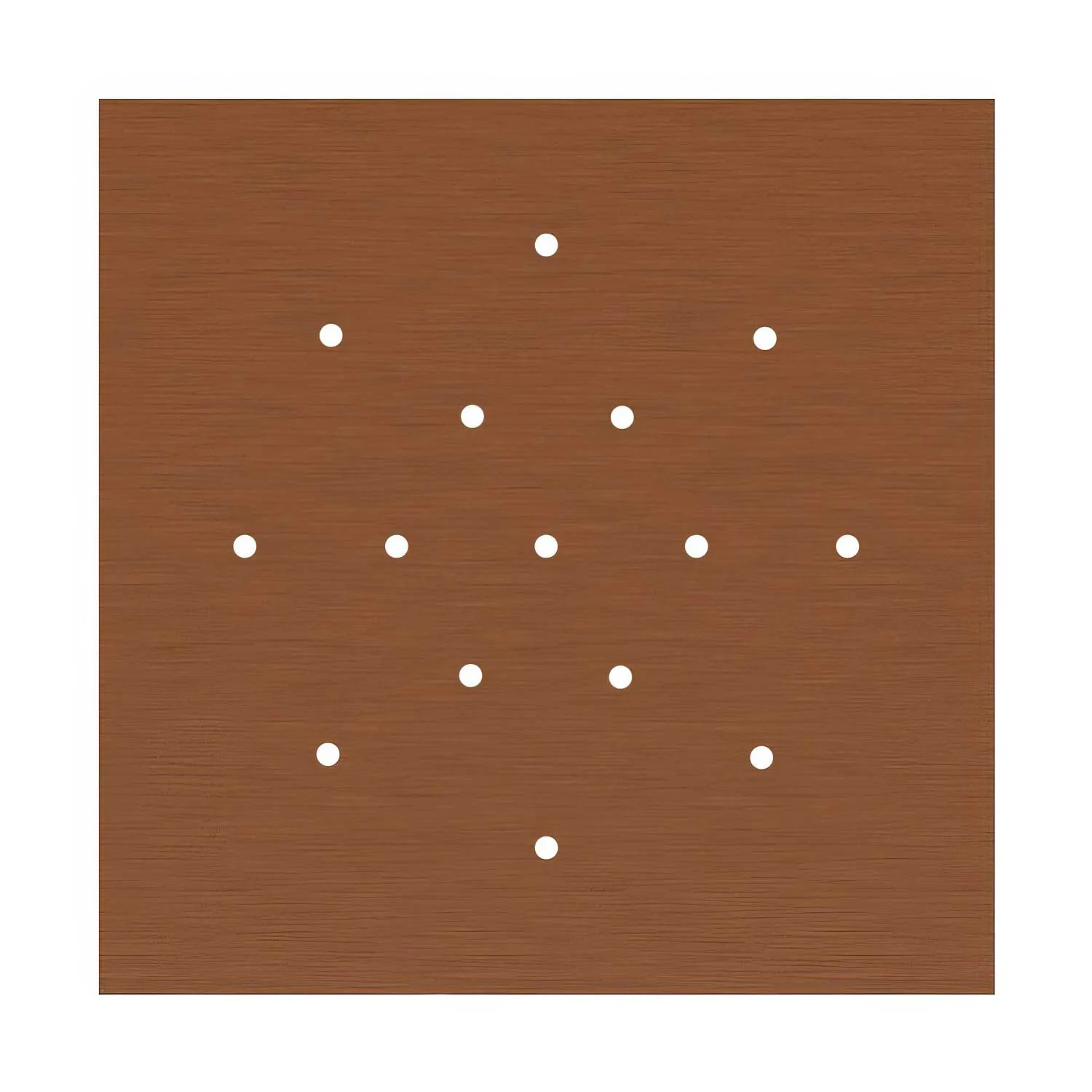 XXL Rose-One square ceiling rose, 400 mm with 15 holes and 4 side holes - Satin copper Dibond - Image 3