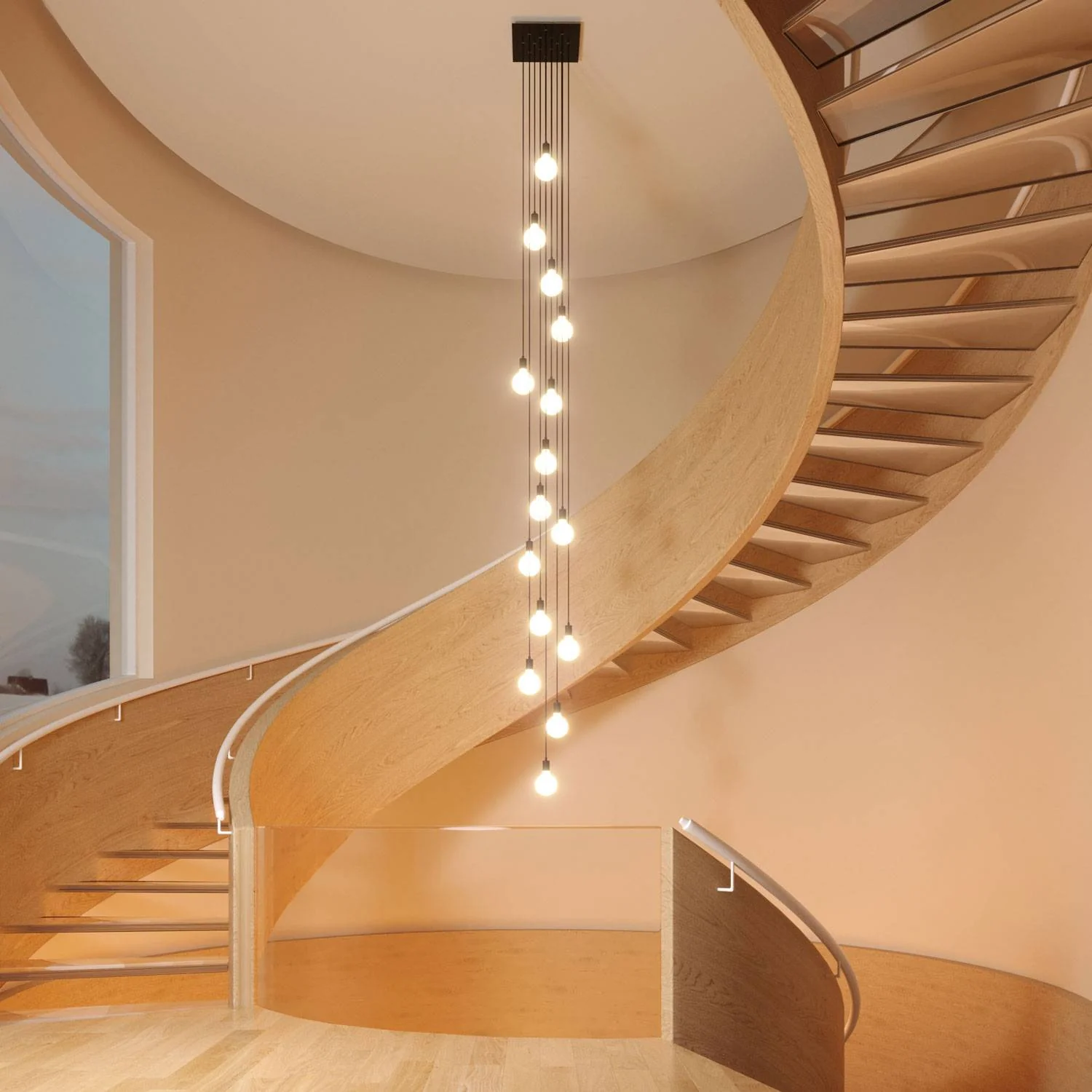 XXL Rose-One square ceiling rose, 400 mm with 15 holes and 4 side holes - Meadow Green - Image 5