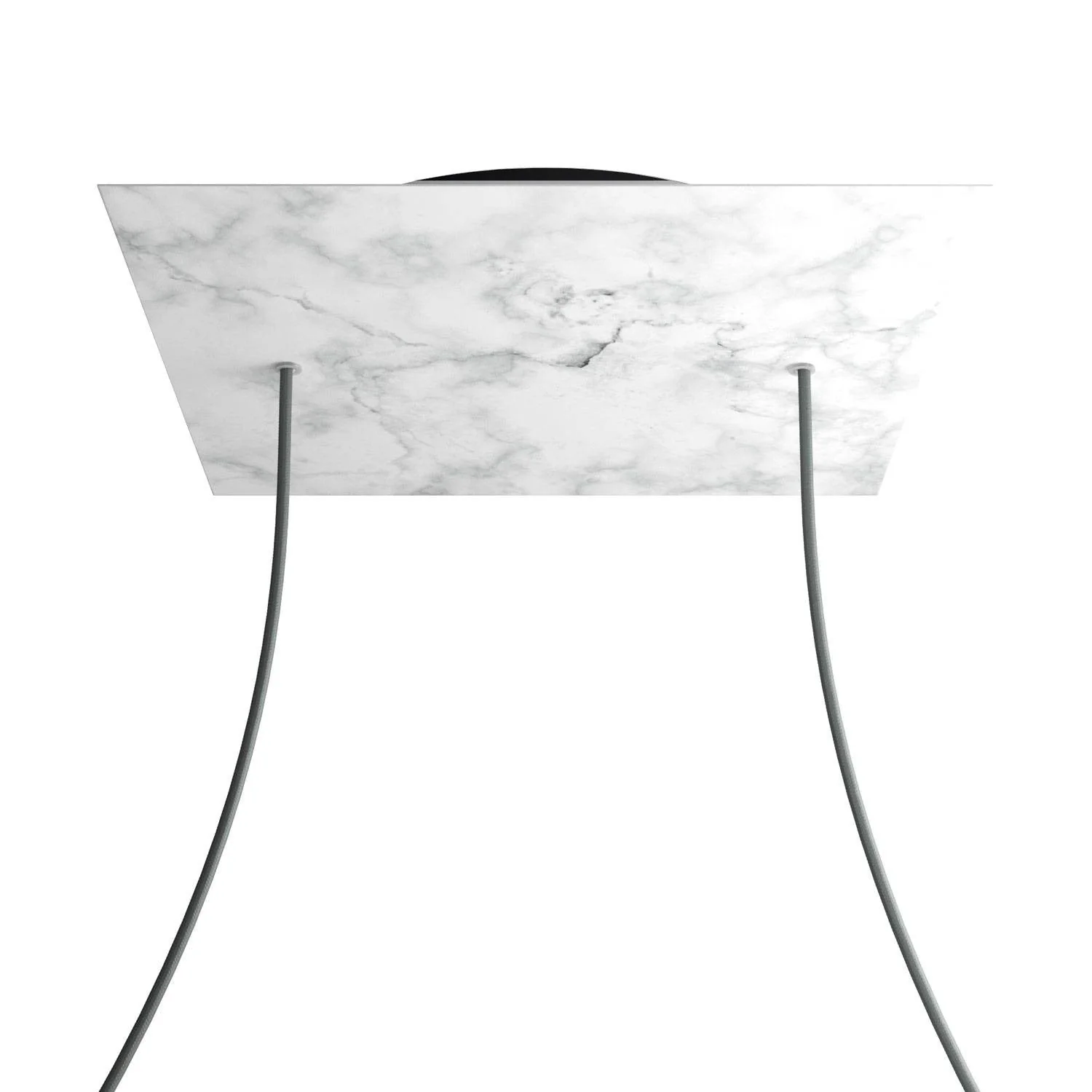 XXL Rose-One square ceiling rose, 400 mm with 2 holes and 4 side holes - Carrara marble - Image 8