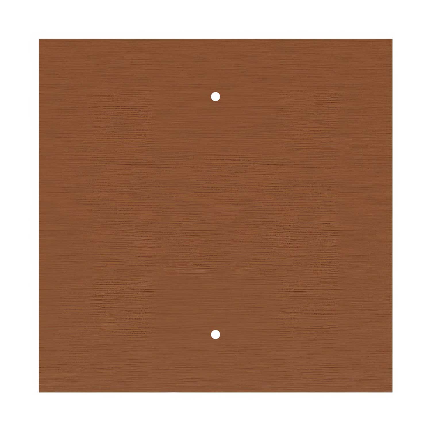 XXL Rose-One square ceiling rose, 400 mm with 2 holes and 4 side holes - Satin copper Dibond - Image 3