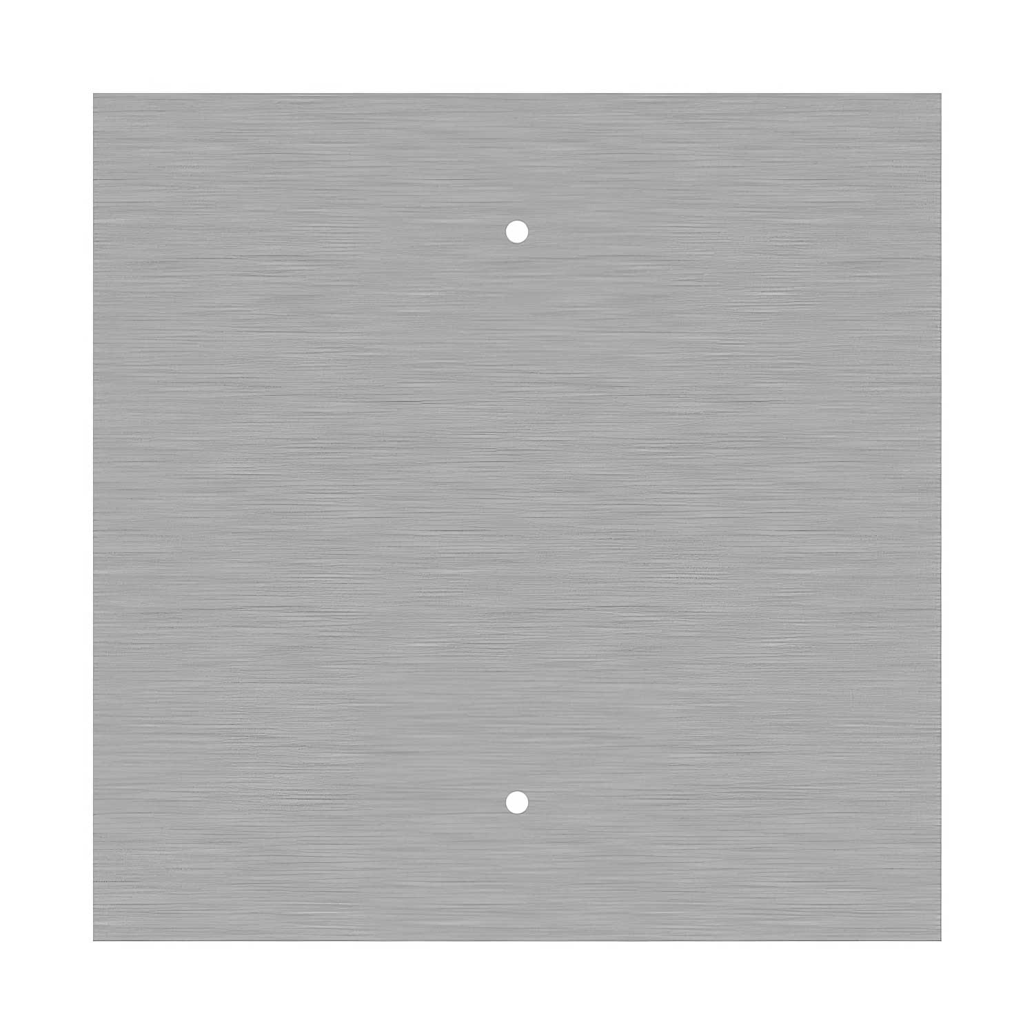 XXL Rose-One square ceiling rose, 400 mm with 2 holes and 4 side holes - Satin steel Dibond - Image 3