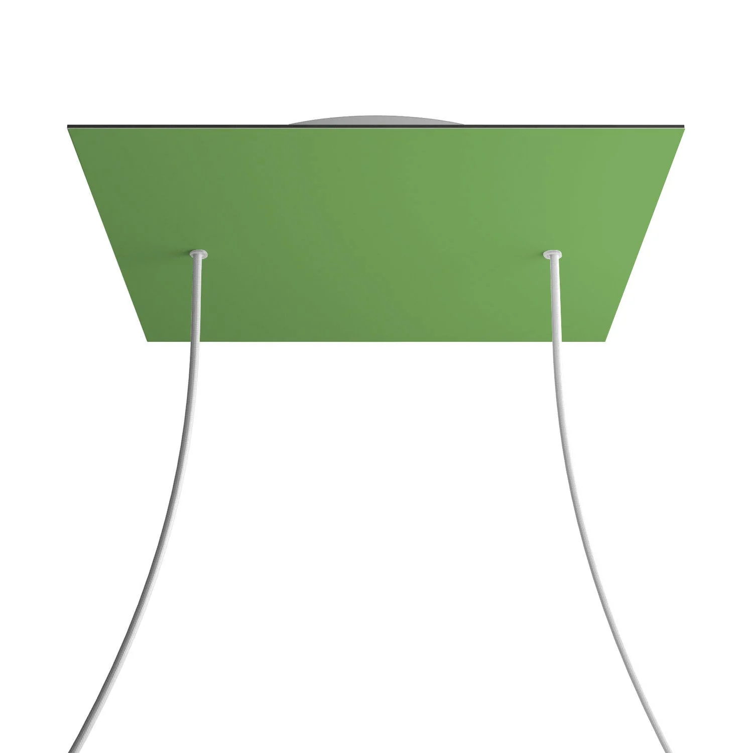 XXL Rose-One square ceiling rose, 400 mm with 2 holes and 4 side holes - Meadow green