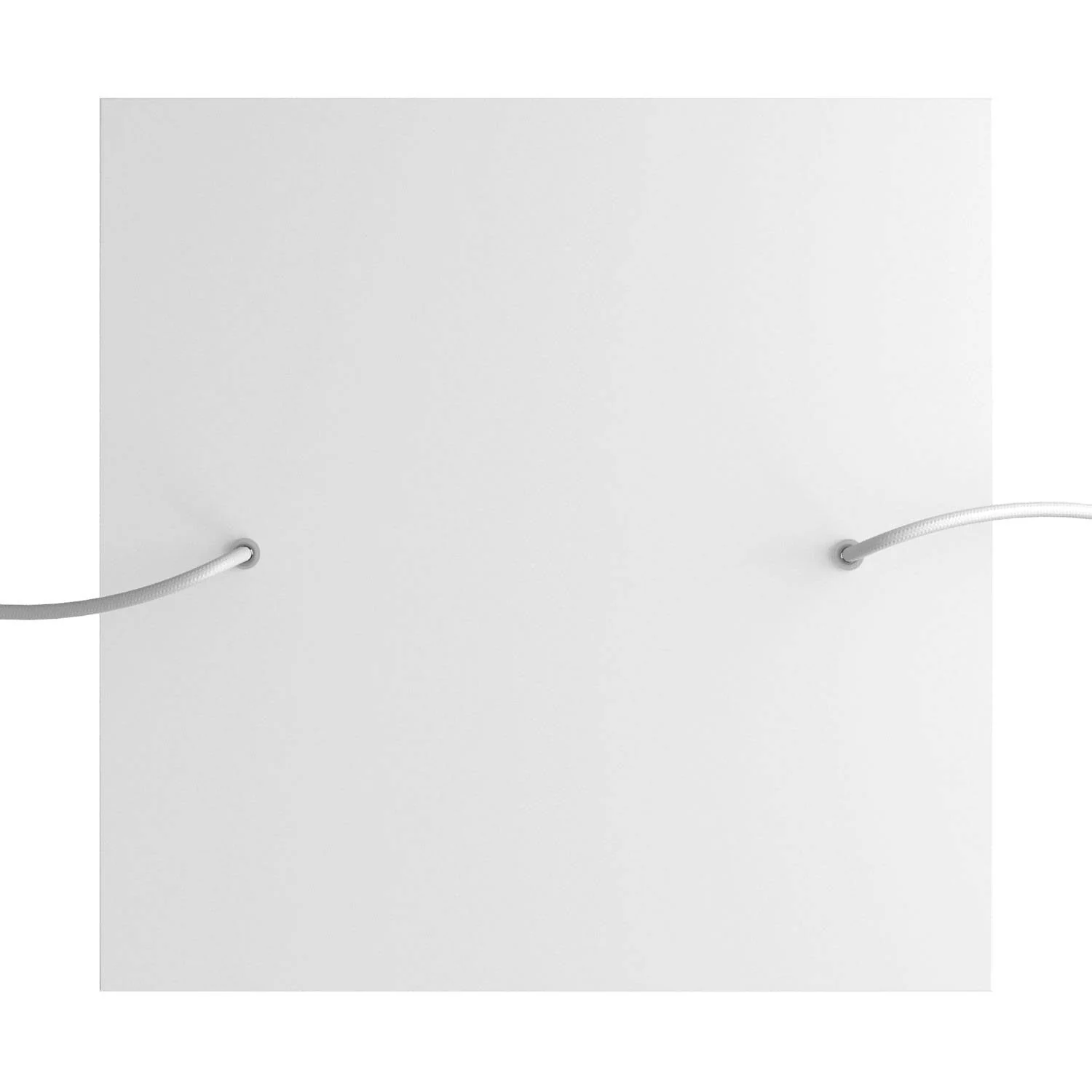 Rose-One XXL square ceiling rose, 400 mm with 2 holes and 4 side holes - Matt white - Image 2