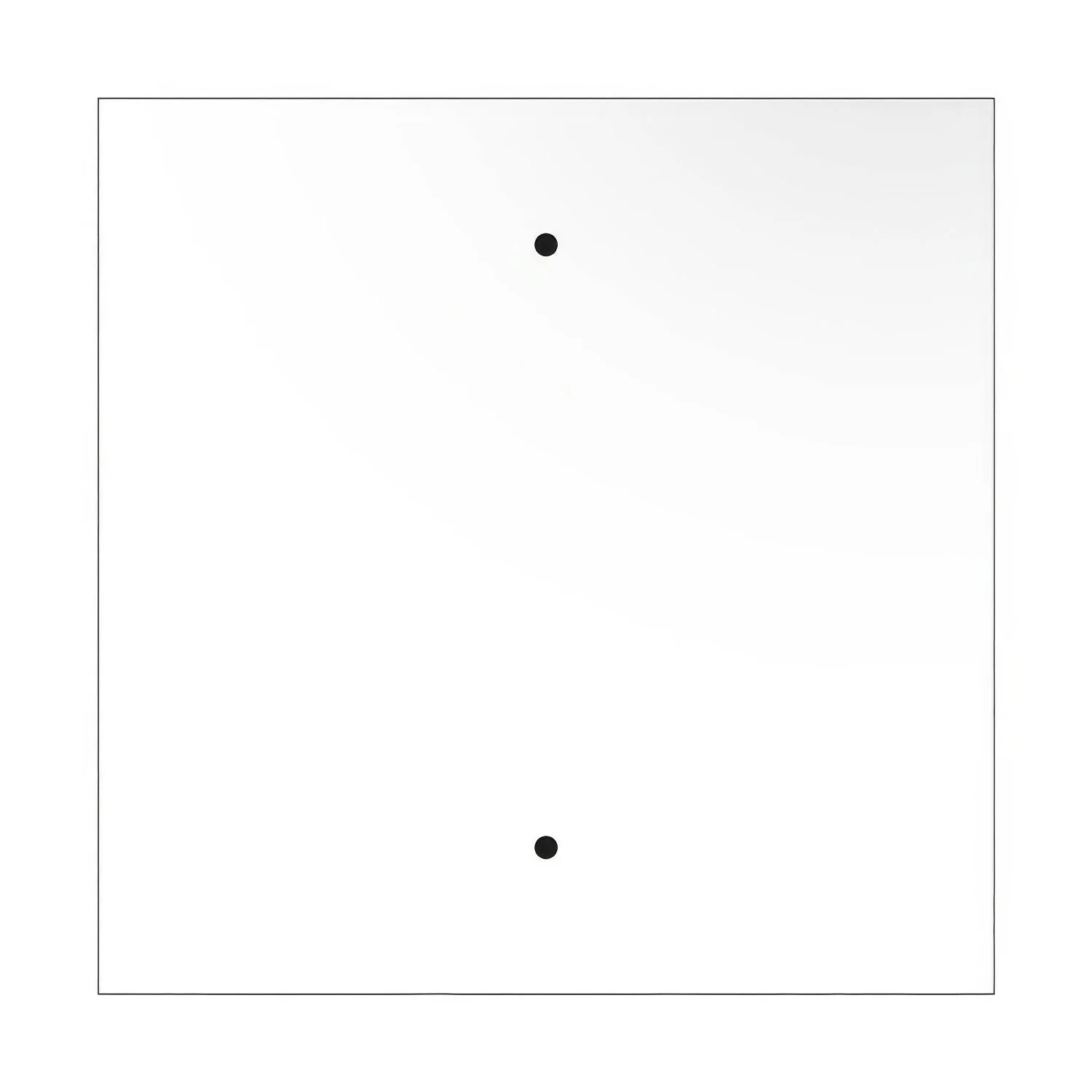 Rose-One XXL square ceiling rose, 400 mm with 2 holes and 4 side holes - Matt white - Image 3