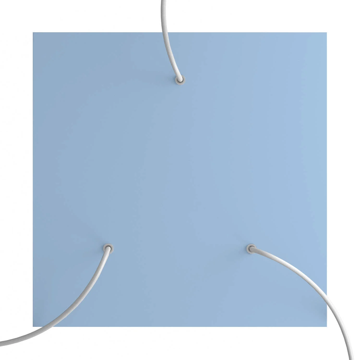 XXL Rose-One square ceiling rose, 400 mm with 3 holes and 4 side holes - Powder blue - Image 2