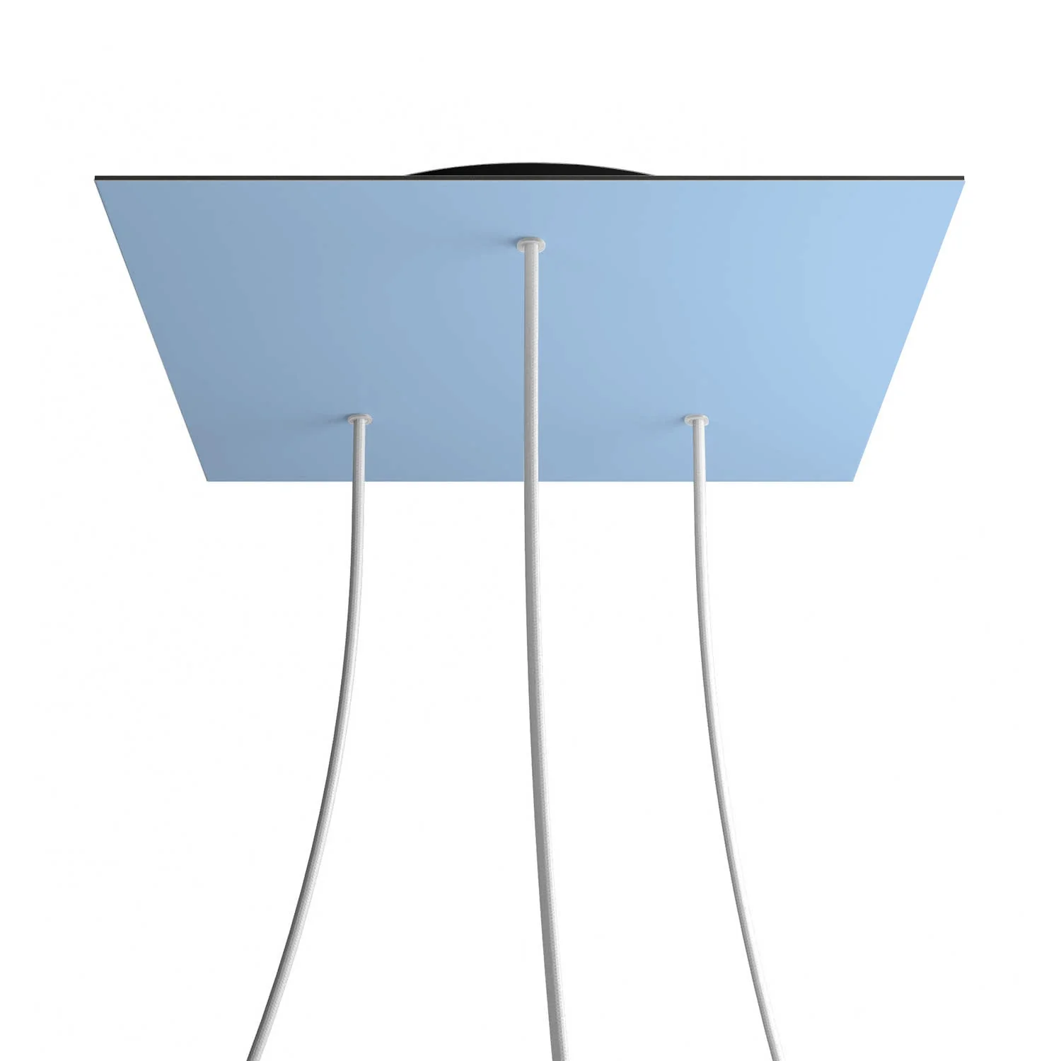 XXL Rose-One square ceiling rose, 400 mm with 3 holes and 4 side holes - Powder blue - Image 8