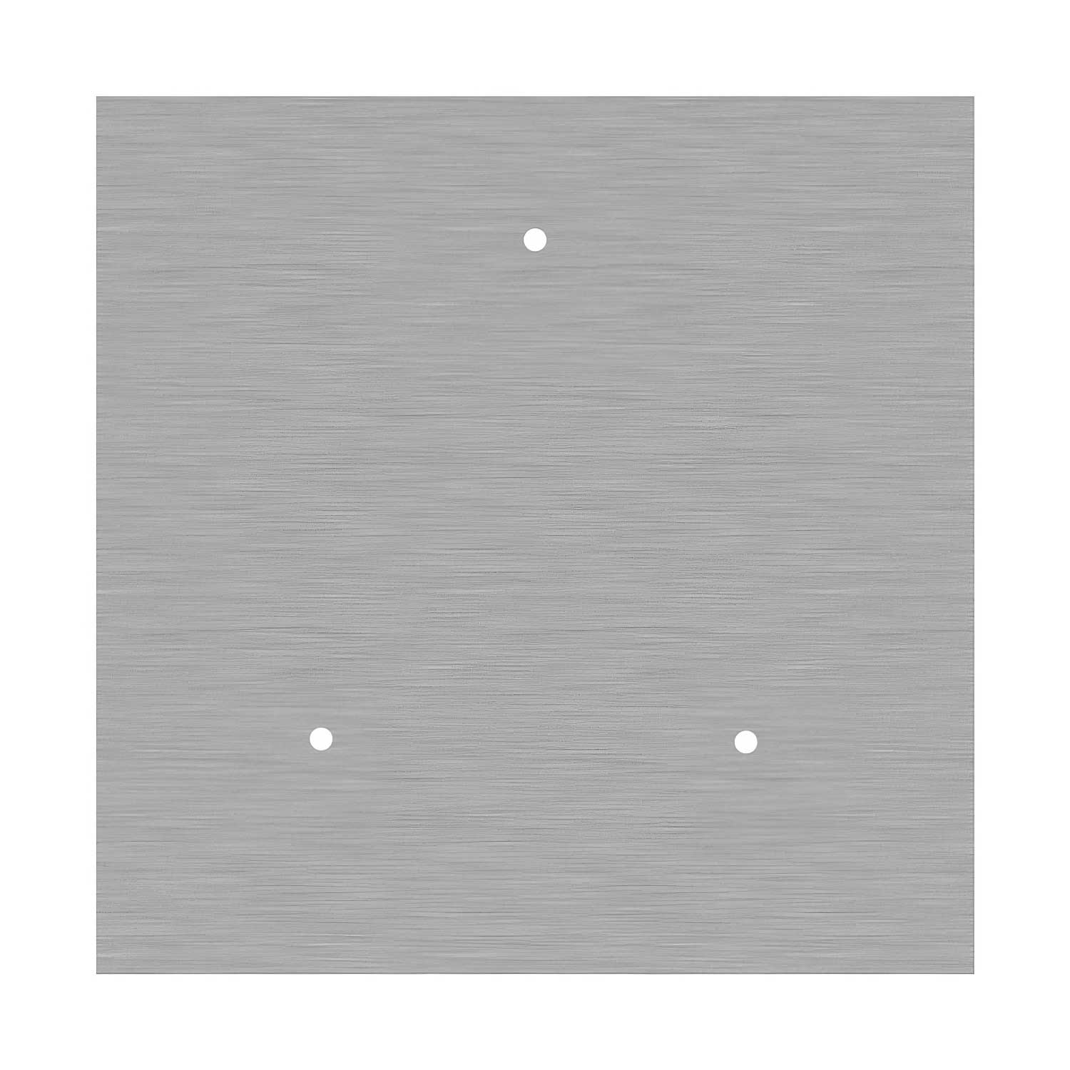 Ceiling rose XXL Rose-One square, 400 mm with 3 holes and 4 side holes - Satin steel Dibond - Image 3