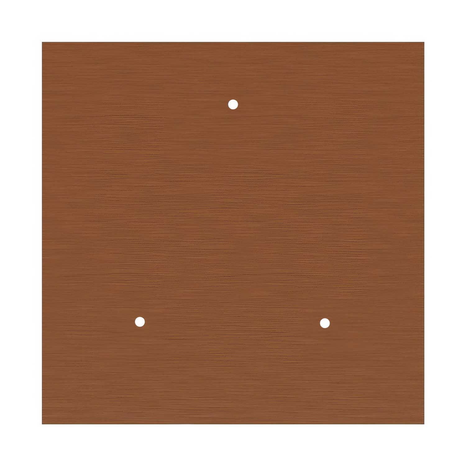 XXL Ceiling rose Rose-One square, 400 mm with 3 holes and 4 side holes - Satin copper Dibond - Image 3
