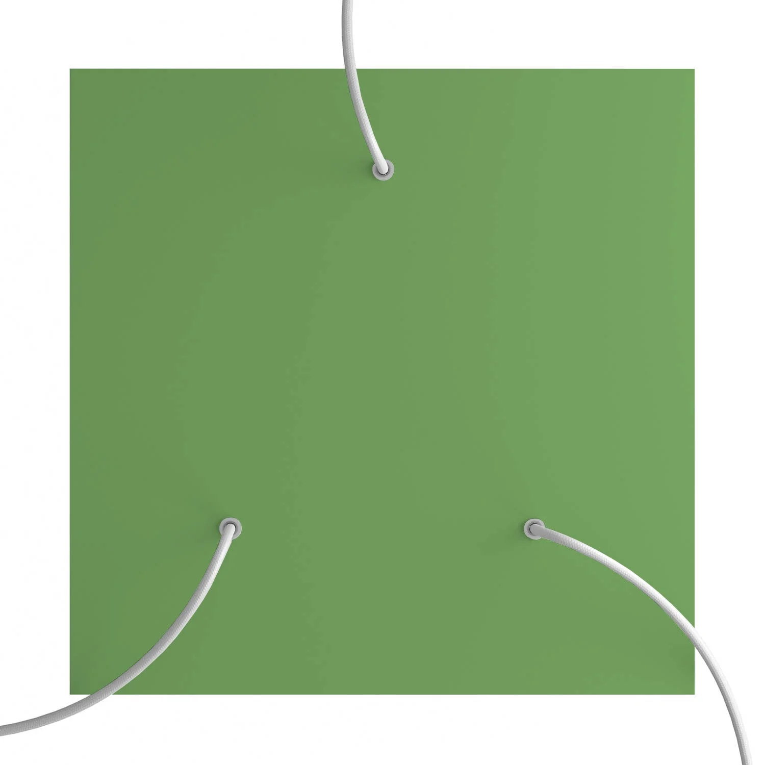 XXL Rose-One square ceiling rose, 400 mm with 3 holes and 4 side holes - Meadow green - Image 2