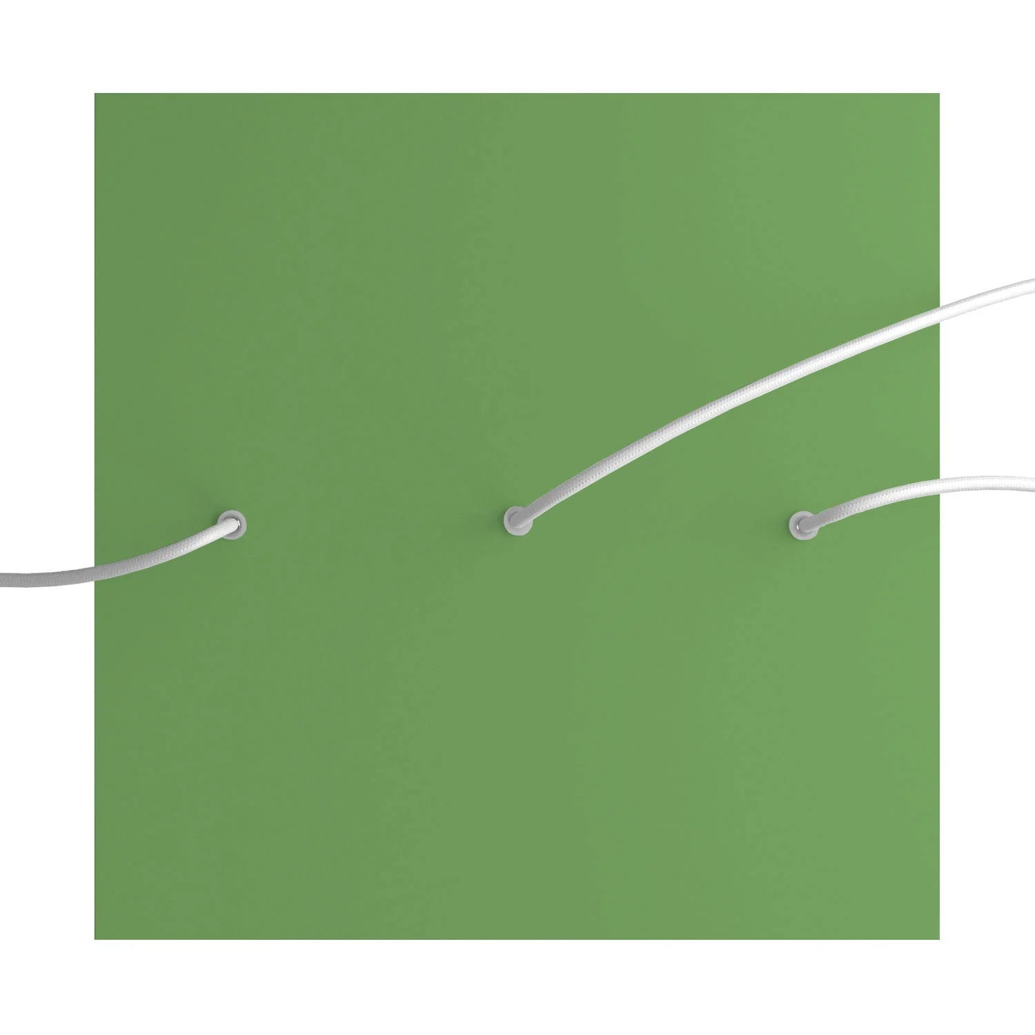 XXL Rose-One square ceiling rose, 400 mm with 3 inline holes and 4 side holes - Meadow green - Image 2