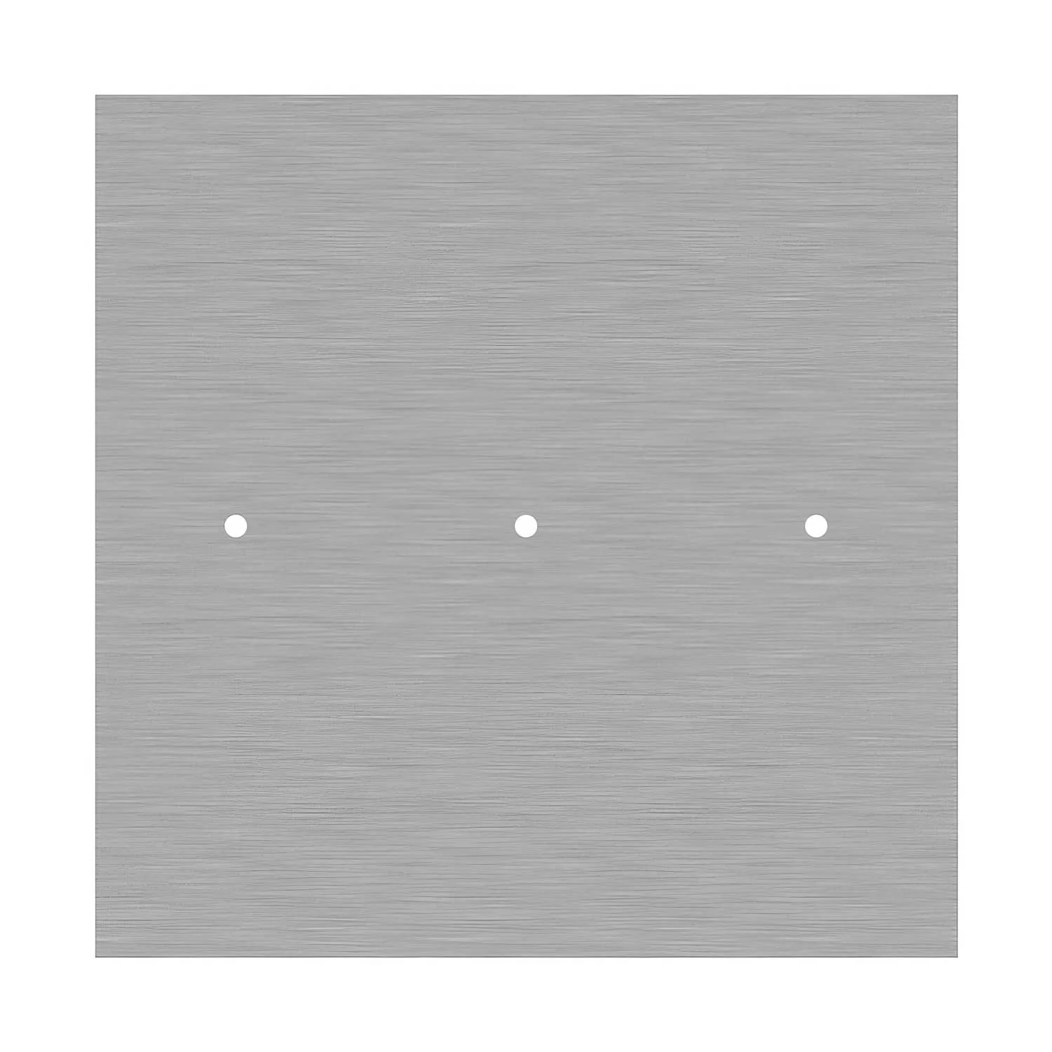 XXL Rose-One square ceiling rose, 400 mm with 3 inline holes and 4 side holes – Satin steel Dibond - Image 3