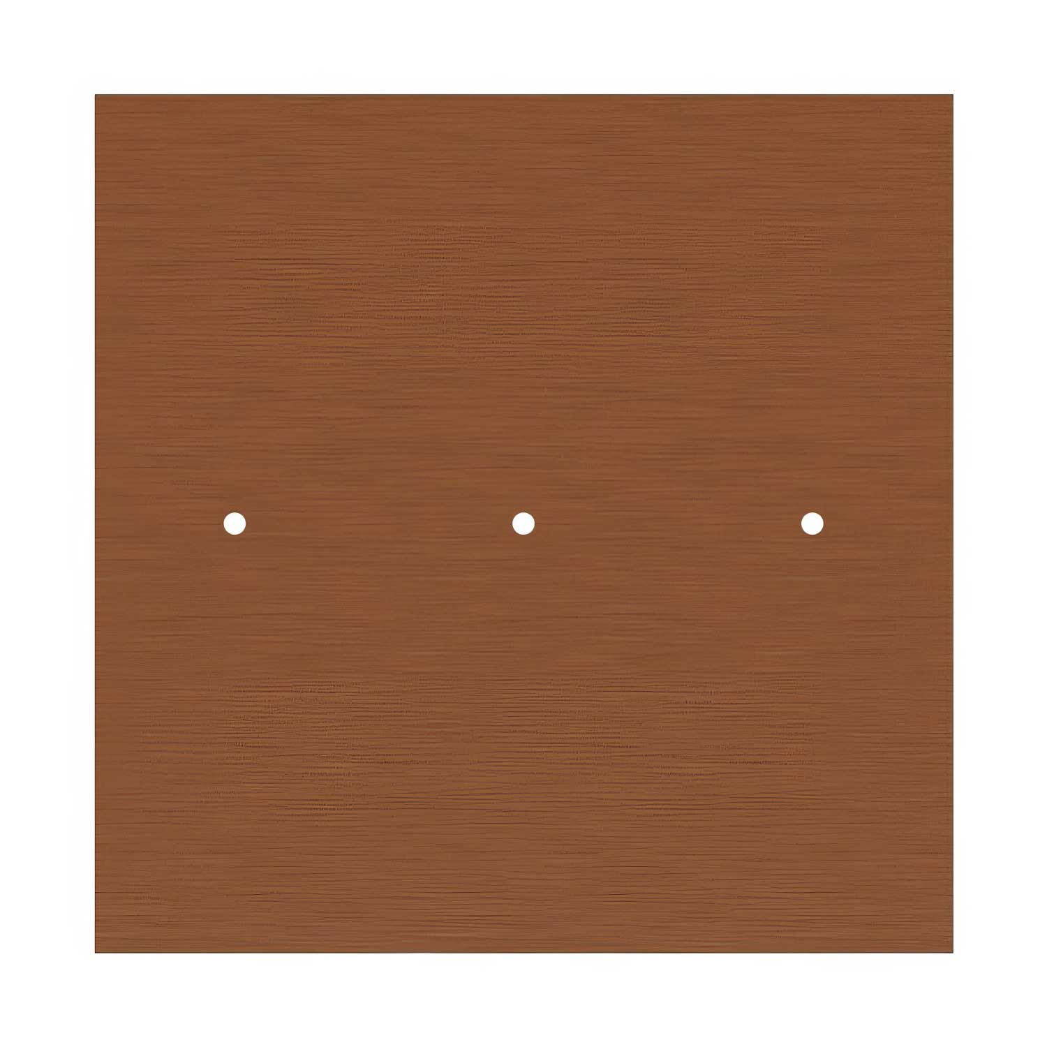 Ceiling rose XXL Rose-One square, 400 mm with 3 inline holes and 4 side holes - Satin copper Dibond - Image 3