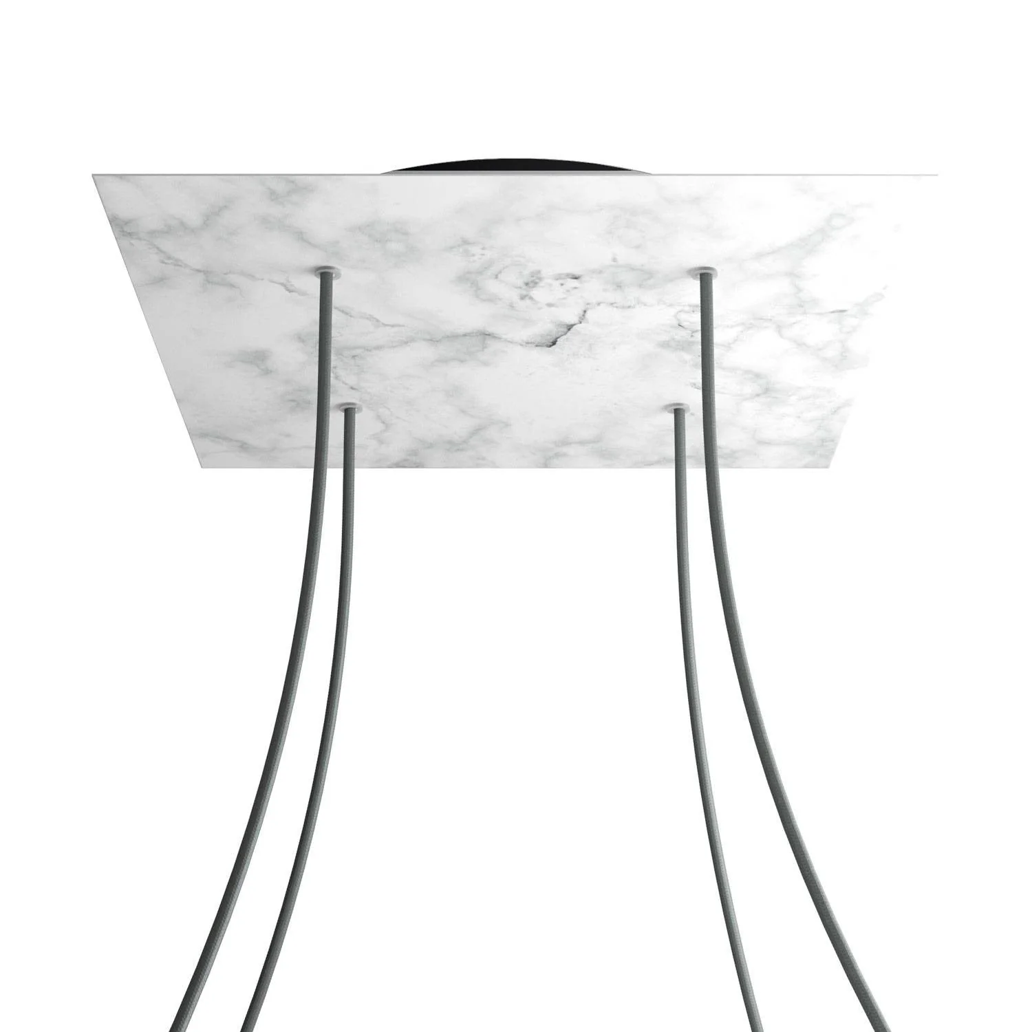 Ceiling rose XXL Rose-One square, 400 mm with 4 holes and 4 side holes - Carrara marble - Image 8