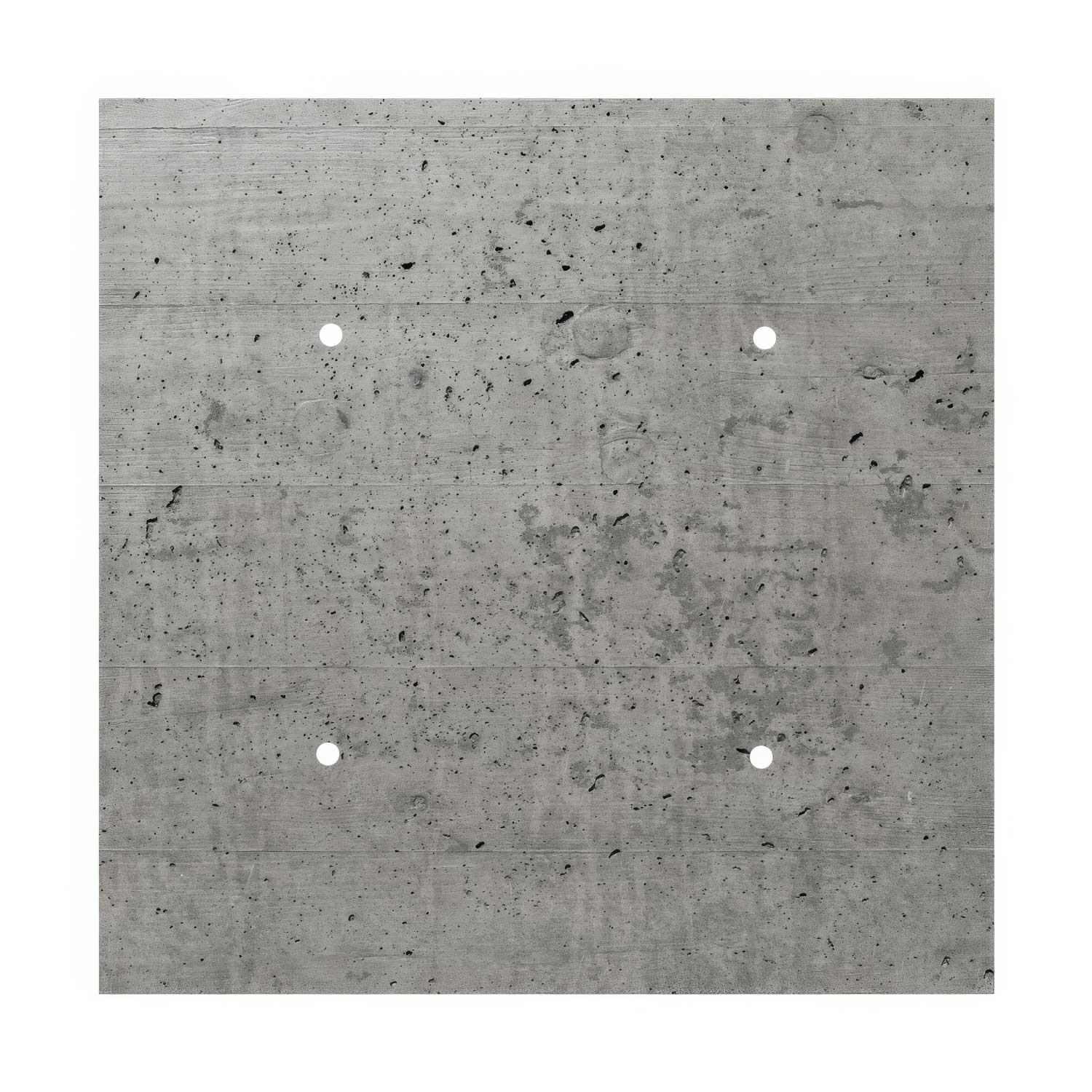 XXL Ceiling rose Rose-One square, 400 mm with 4 holes and 4 side holes - Concrete - Image 3