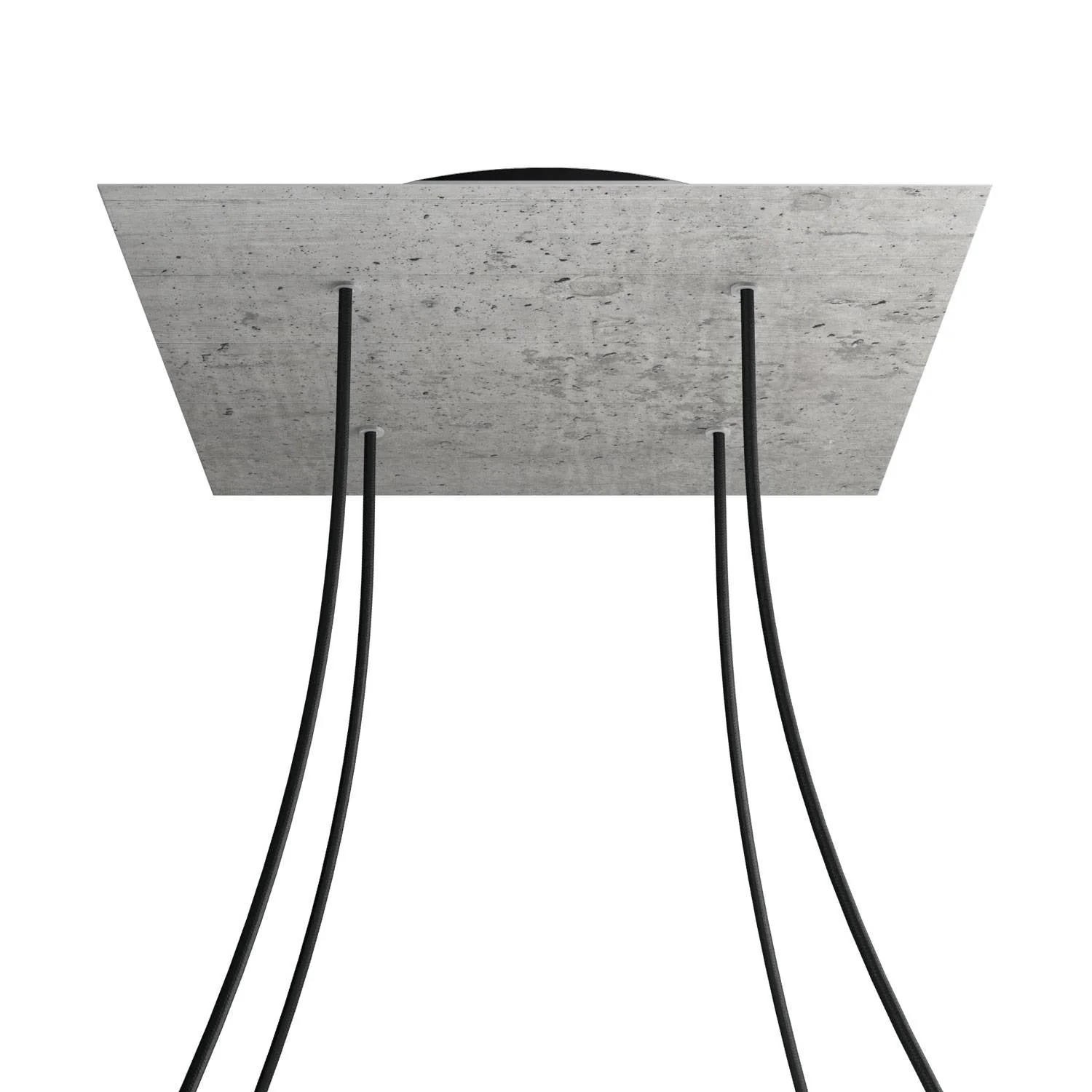XXL Ceiling rose Rose-One square, 400 mm with 4 holes and 4 side holes - Concrete - Image 8